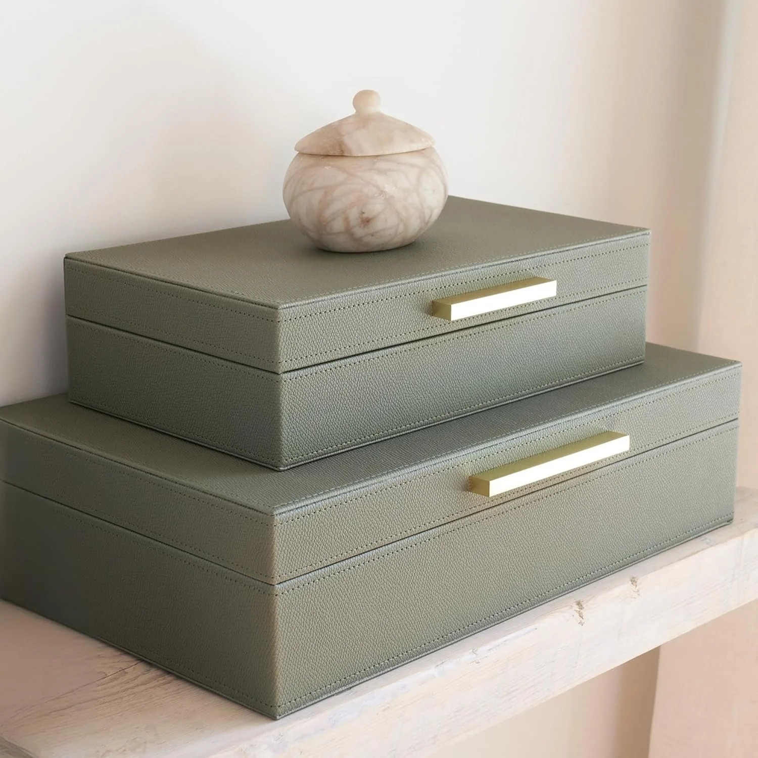 Faux Leather Boxes 