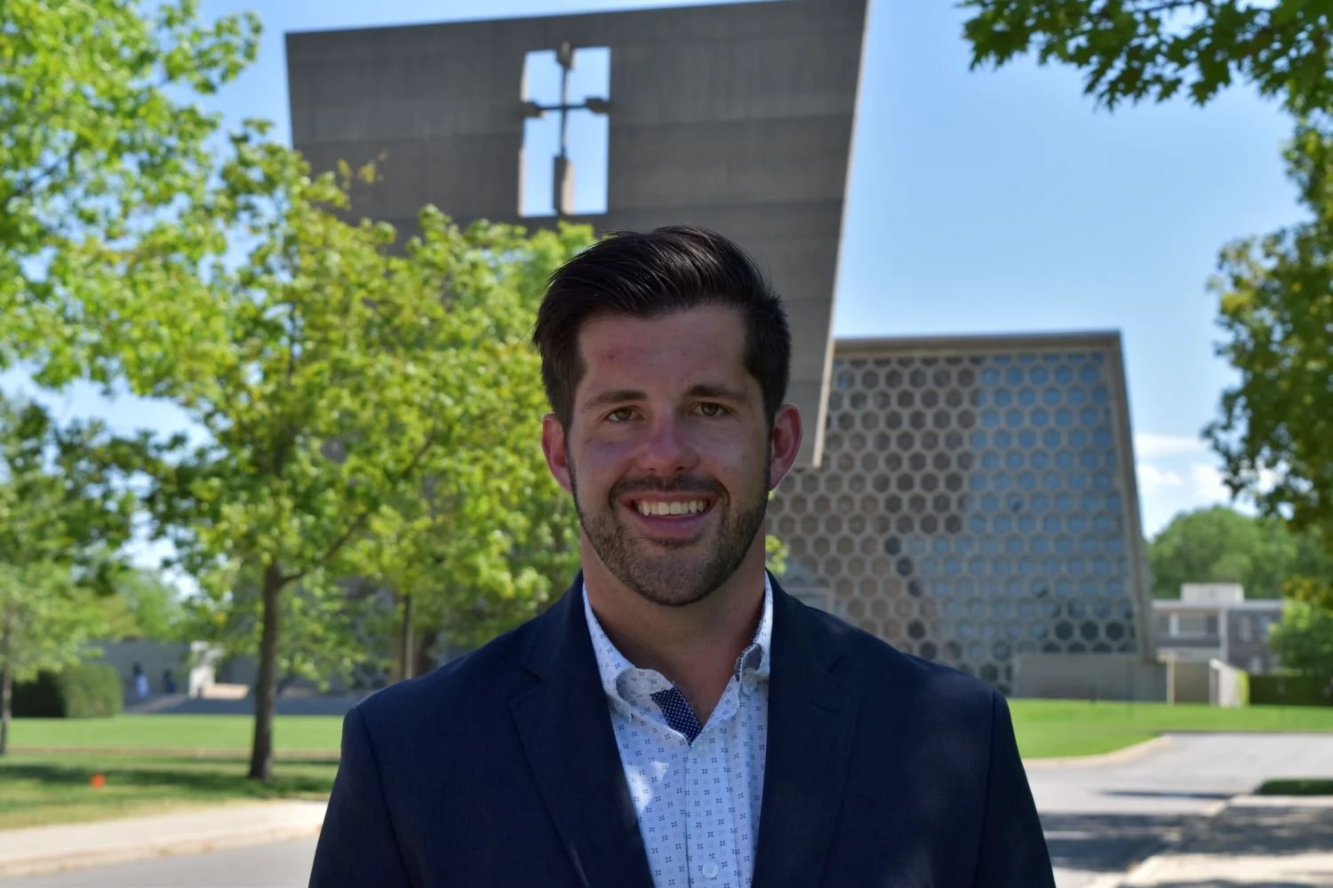 Dan at Saint John's Abbey Church in Collegeville, MN