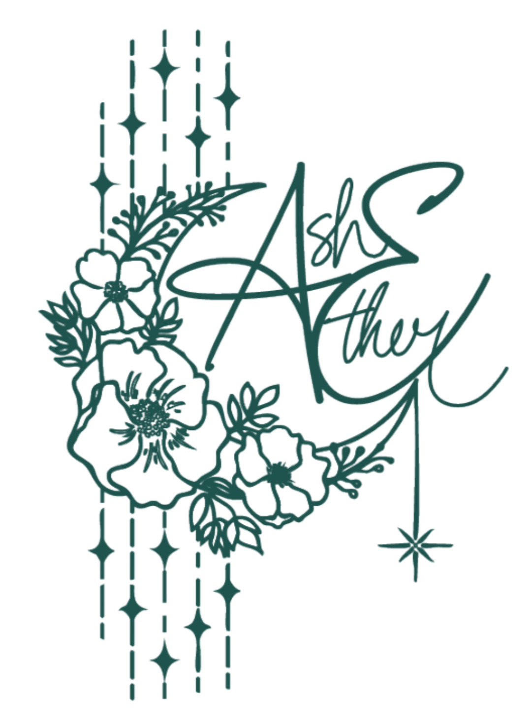 Ash + Ether floral design studio logo.