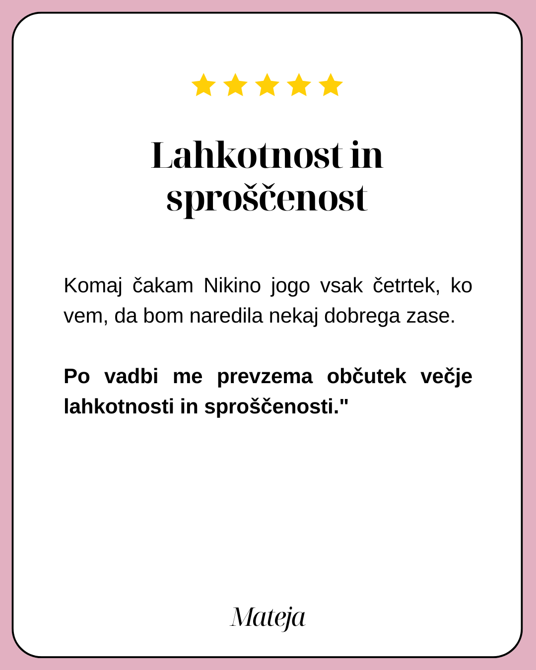 Lahkotnost in sproščenost