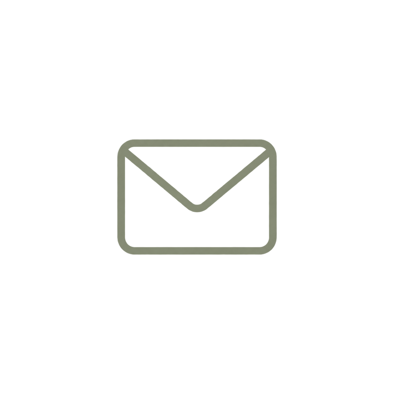 Email app icon with an envelope symbol, yellow background, gray outline, and green accents.