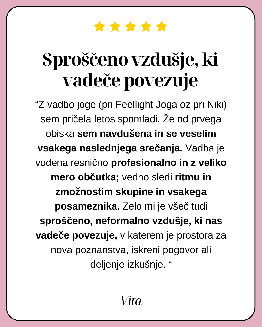 Sproščeno vzdušje