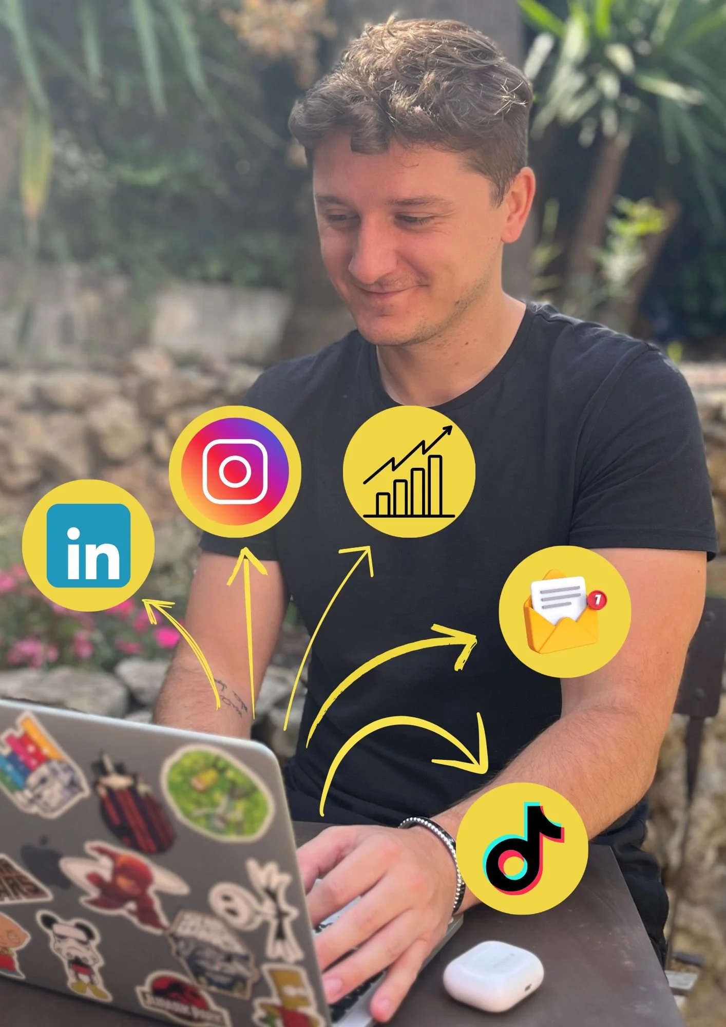 Esteban Puttner, copywriter freelance travaillant sur stratégie de contenu pour réseaux sociaux et marketing digital.