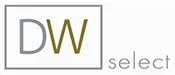 DW select logo with gray border and text in gold and gray