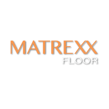 Logo for Matrexx Floor in orange and gray text