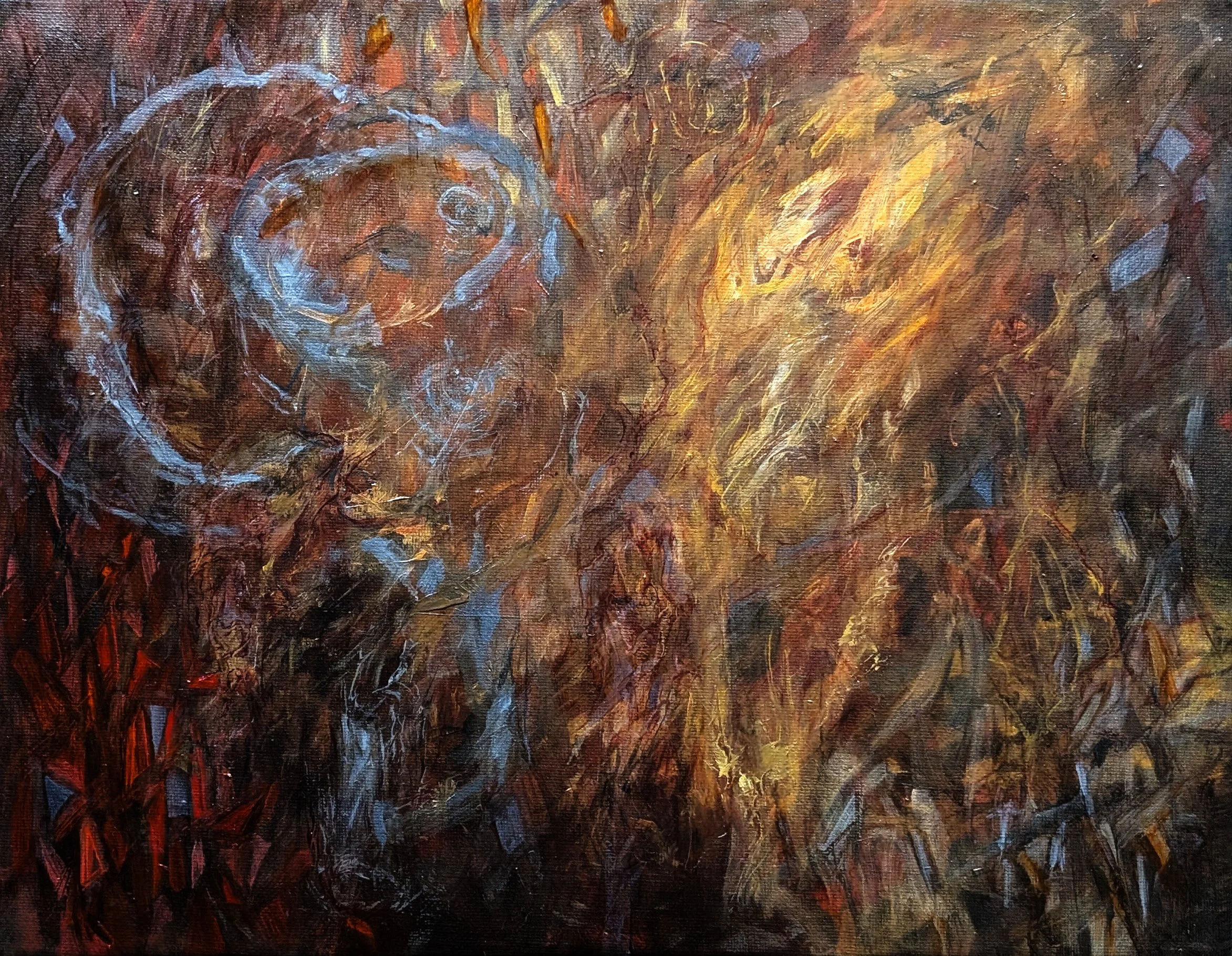Exploration II - 
14" 11" - Oil on canvas