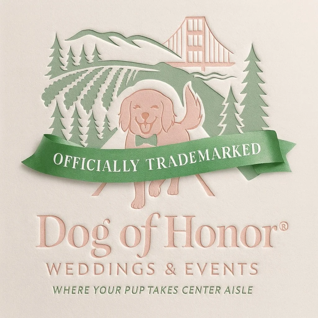 Big news, little &reg;. Dog of Honor&reg; is officially trademarked! We are one paw-step closer to bringing tails, tuxes, and timeless memories to even more weddings.

Thank you to Alana at @wags_of_love for the kick in the pants I needed to achieve 