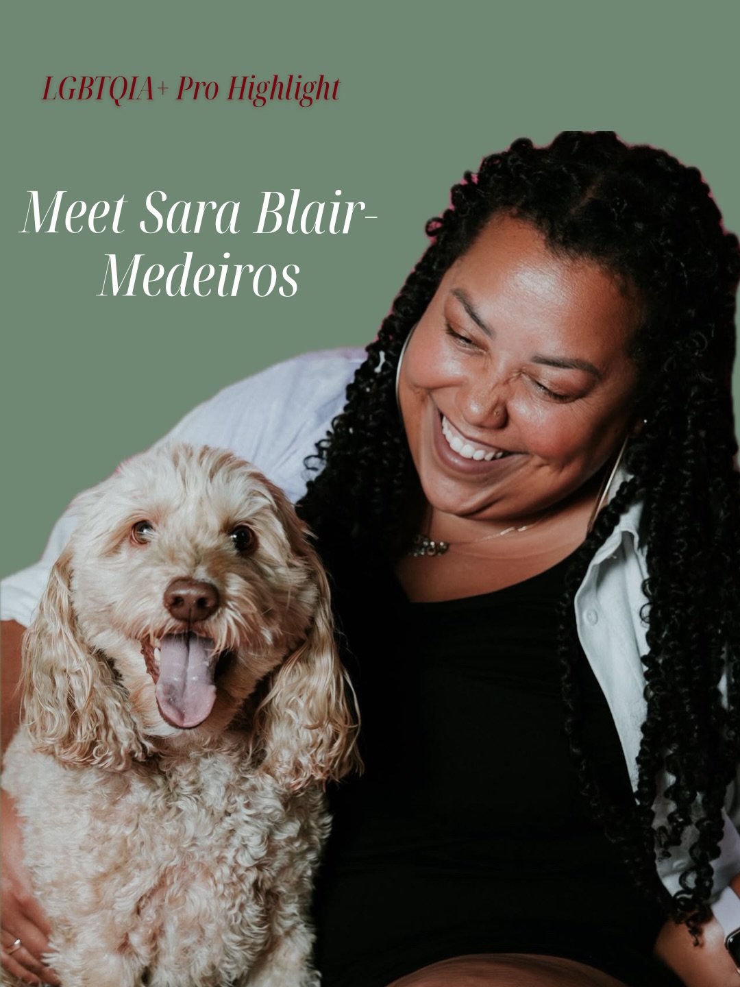 Continuing the Dog Of Honor LGBTQIA+ vendor highlight series with someone I&rsquo;m always happy to see on a wedding day, Sara from  Rainbow Weddings &amp; Events⁠￼.

Sara is one of those people who instantly makes a space feel calmer, warmer, and mo