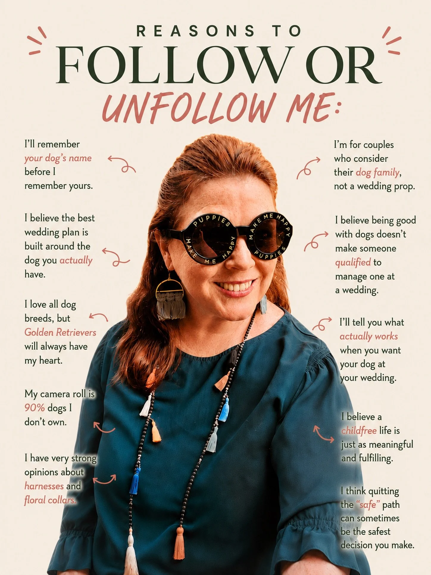 Apparently we&rsquo;re sharing our reasons to follow or unfollow us, so here&rsquo;s mine.

Come for the dogs. Stay for the strong opinions.

Agree with me? Disagree with me? Either works.

What would be on your list?