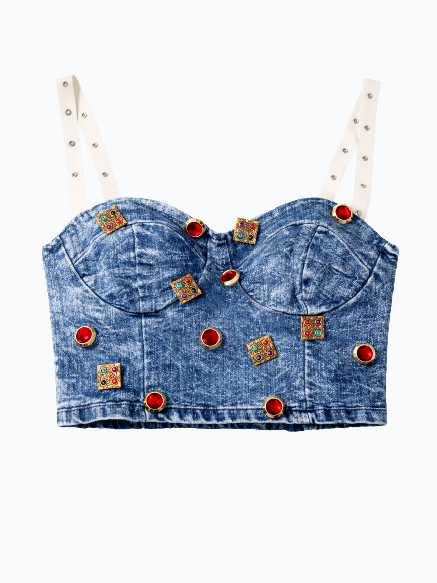Denim Dynasty Corset $120
