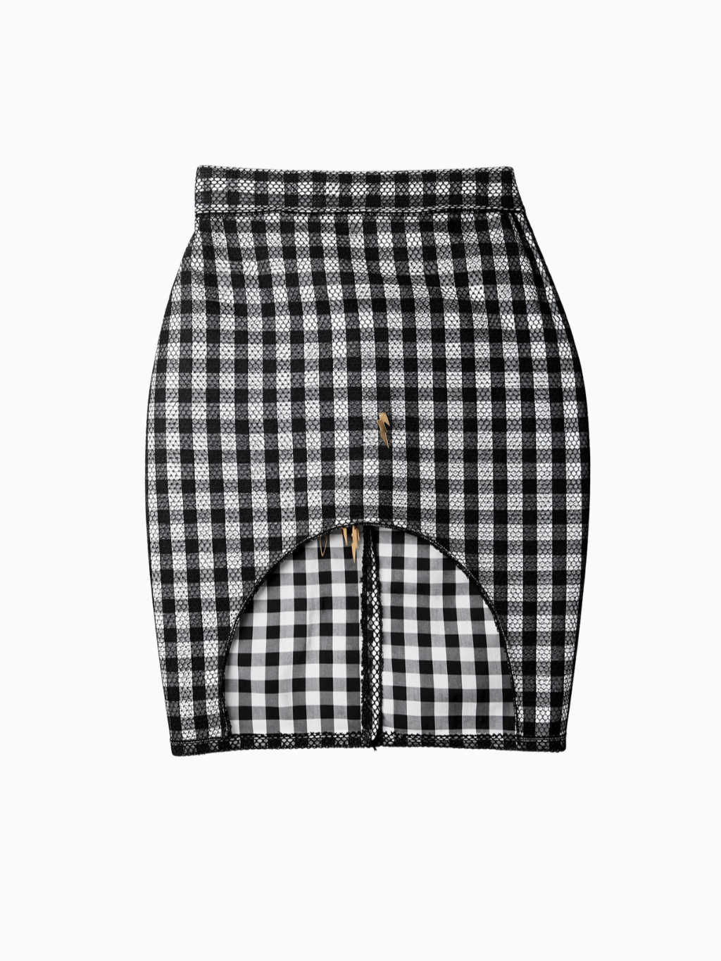 Arch Volt Of Gingham Pencil Skirt -$155