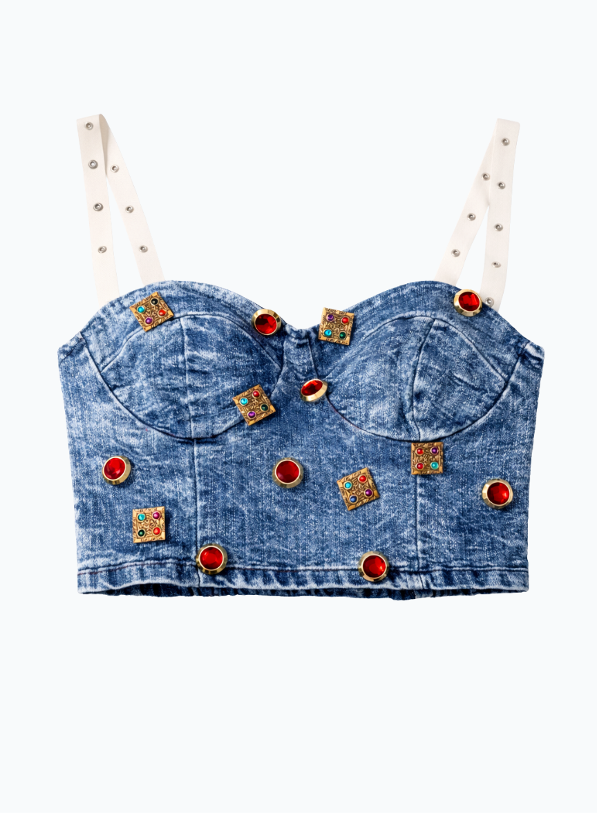Denim Dyn Corset $120