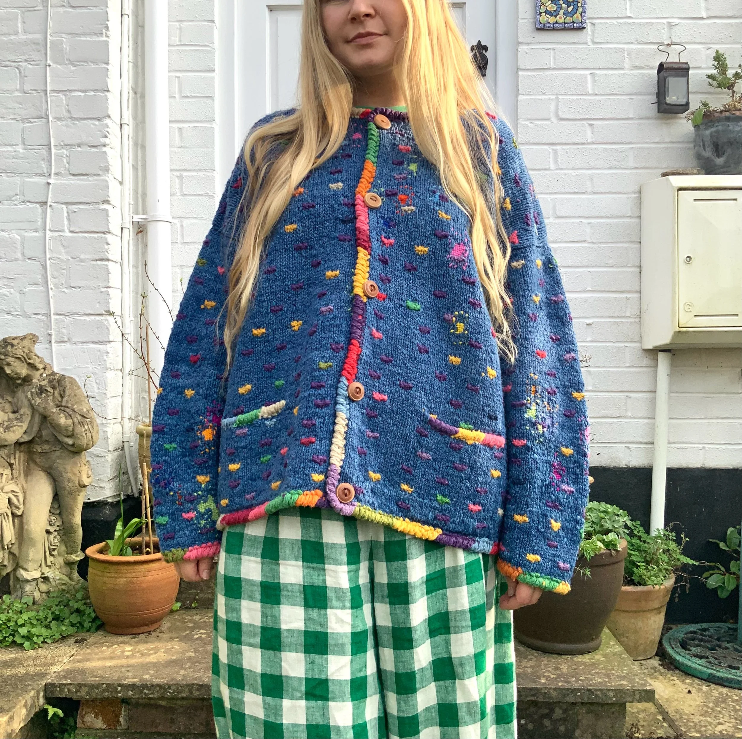 Vintage Mended Amano Cardigan 🌈