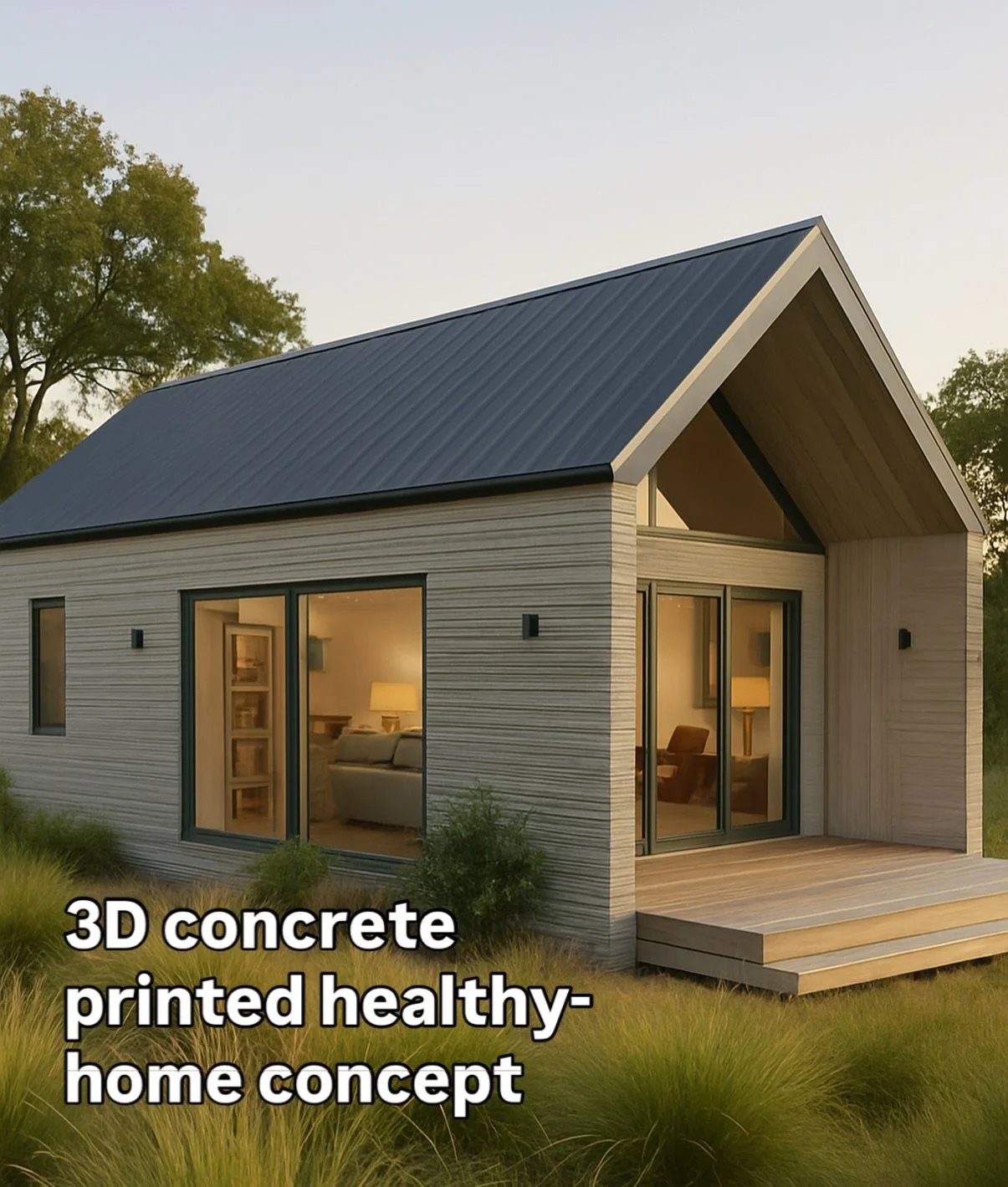 Experimenting with simple designs for suburban or rural healthy, connected villages, blending 3D concrete printing with wood, glass, and healthy features throughout 🏡❤️

#3dprinting #homedesign #newconstructionhomes #designconcept #austinrealestate