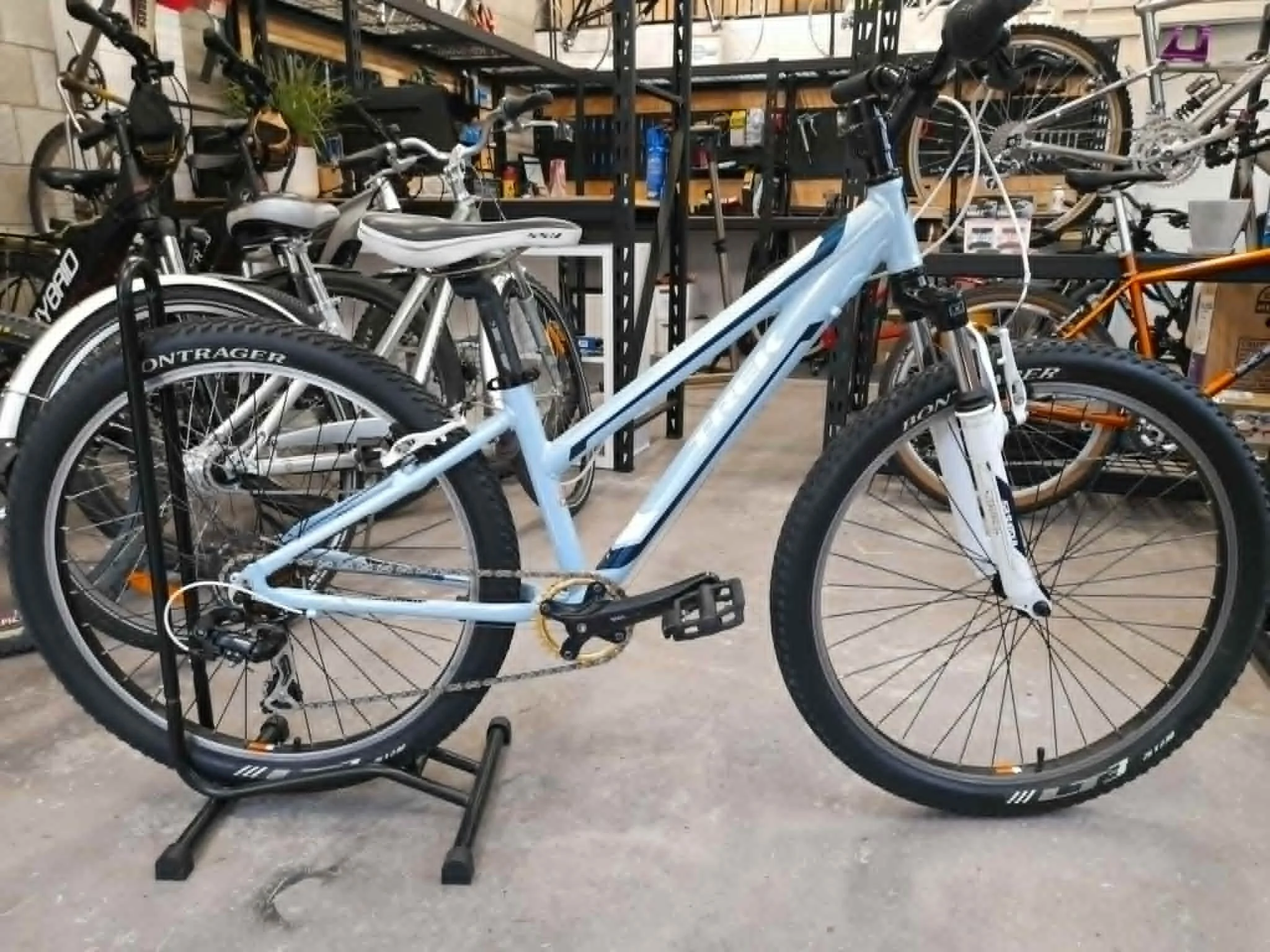Trek recreational urban mountain bike been through our refurbishment ready for sale. These bikes never last long for sale and are often brought by first time riders. We love how we are helping create more bike riders and bike journeys.