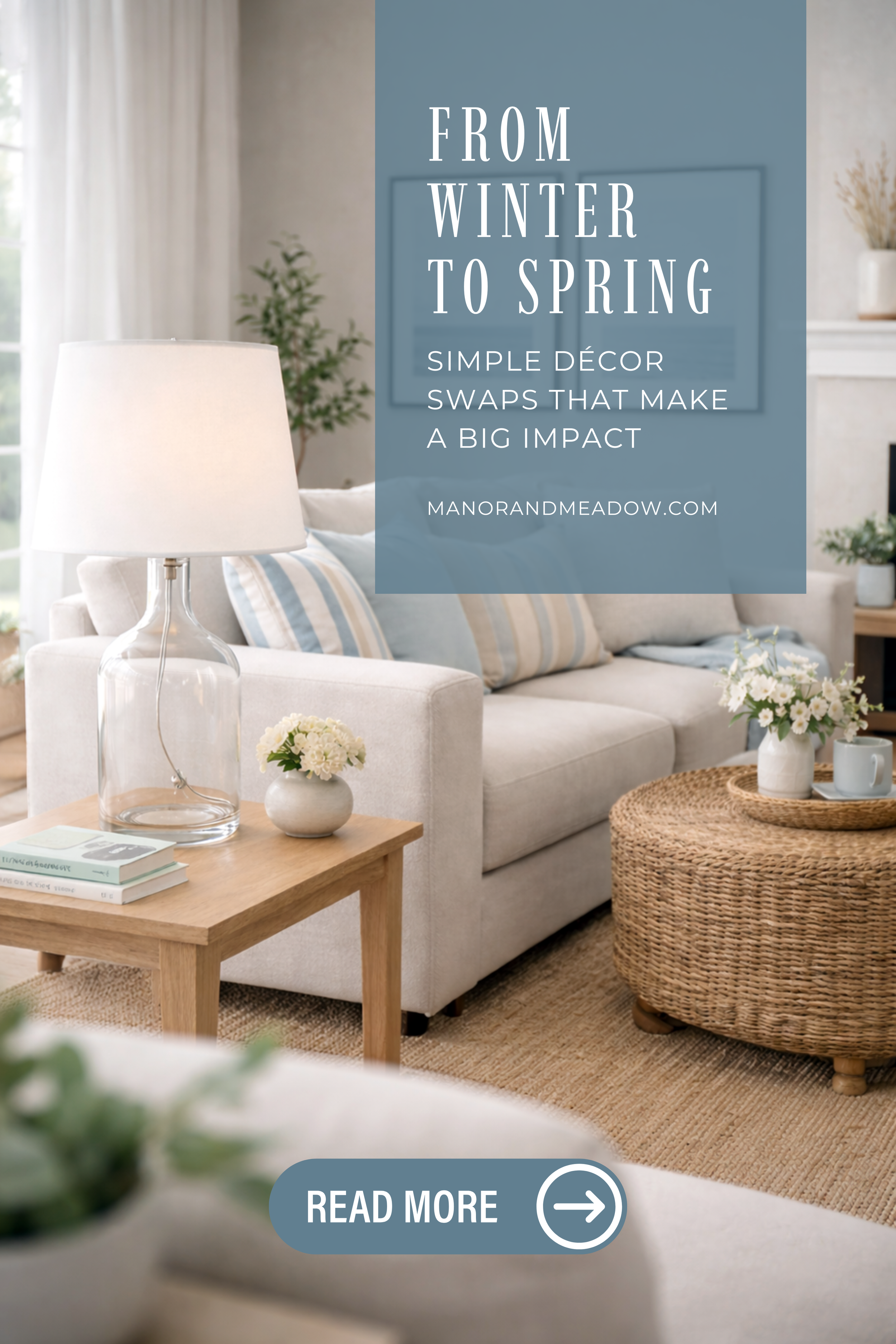 living room spring decor