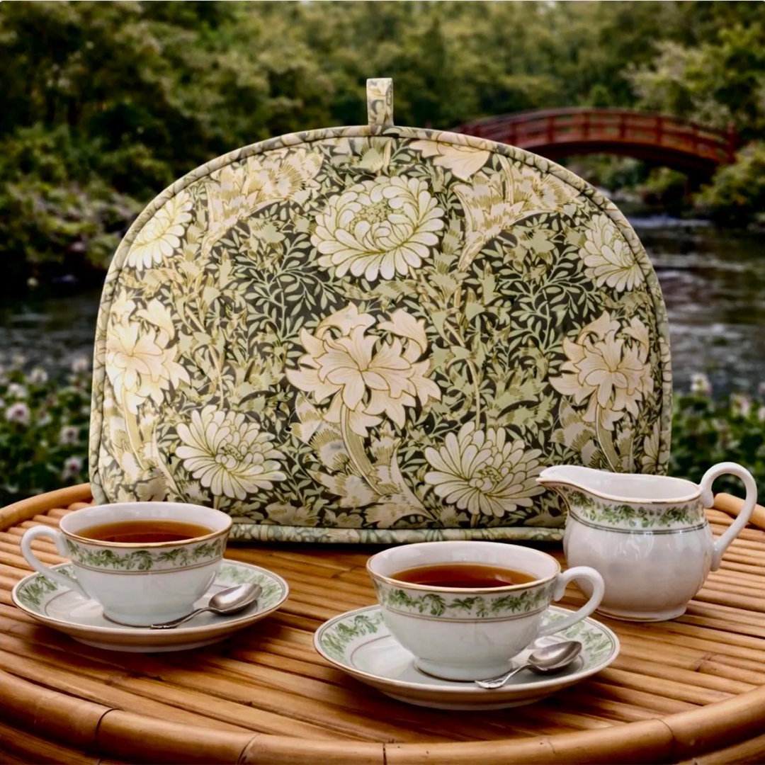 William Morris Green Floral Handcrafted Tea Cozy