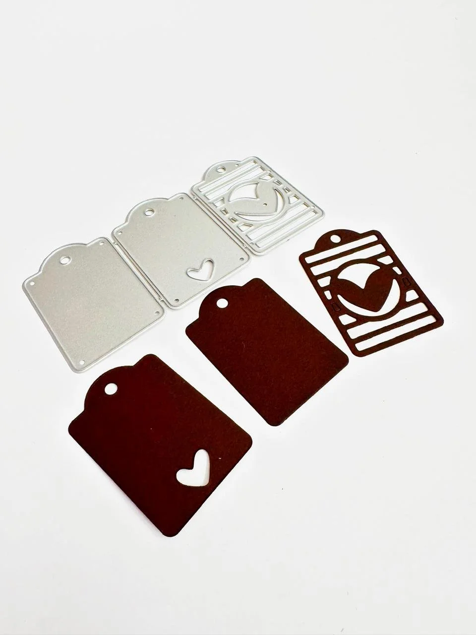 Troquel tags corazón