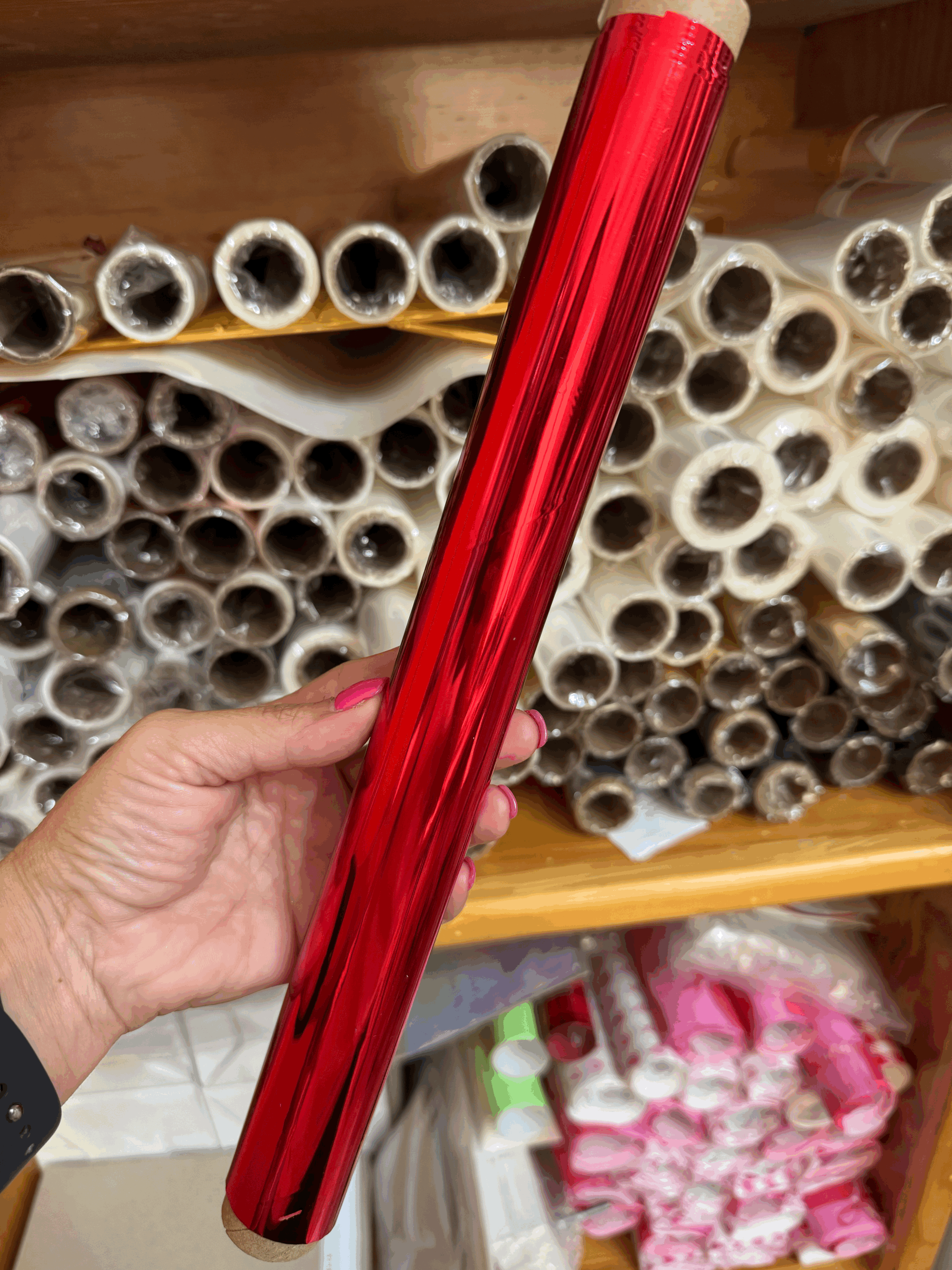 Laminado metálico rojo 5mts CL