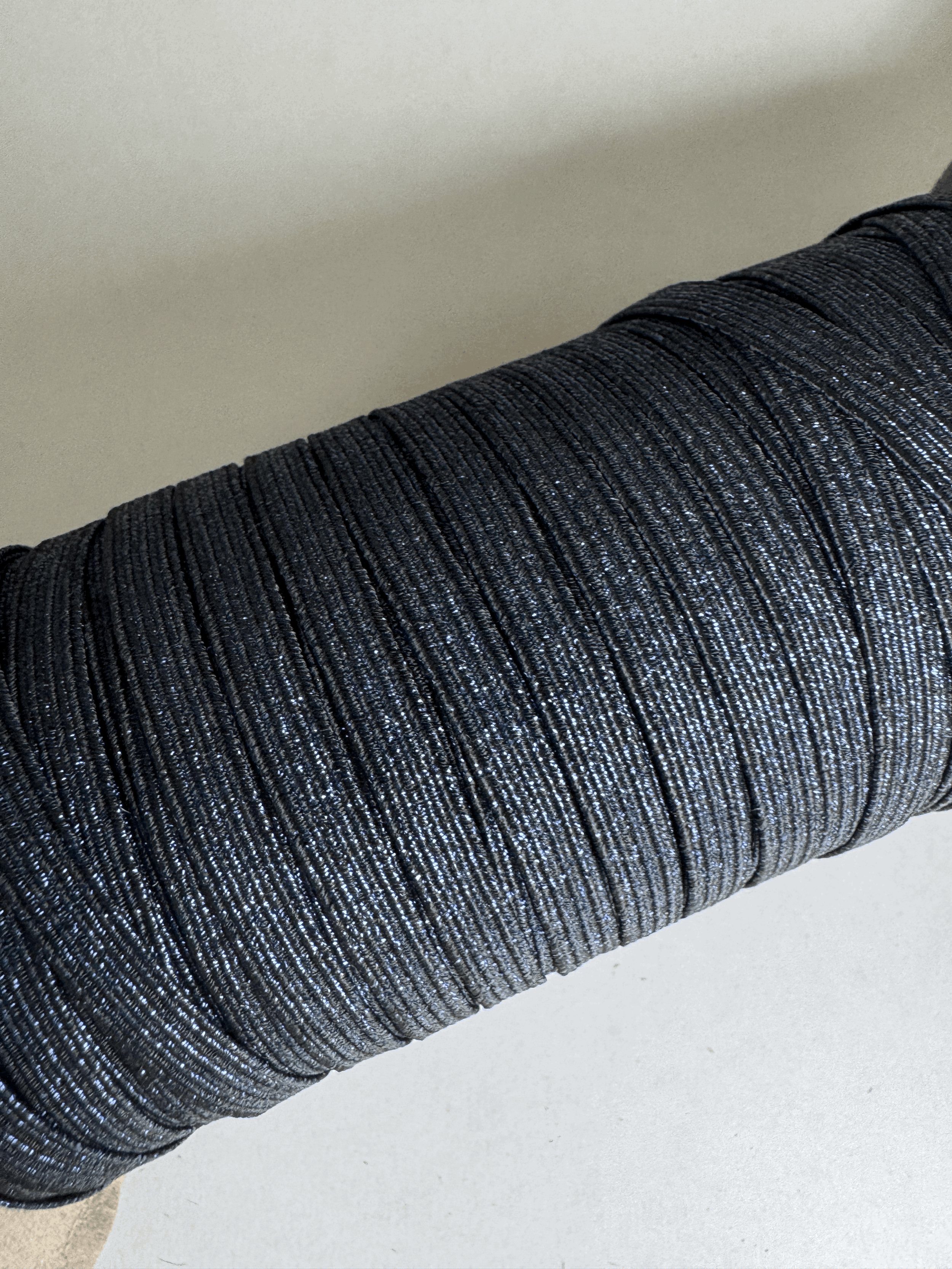 Elastico glitter azul marino 5mts 6mm