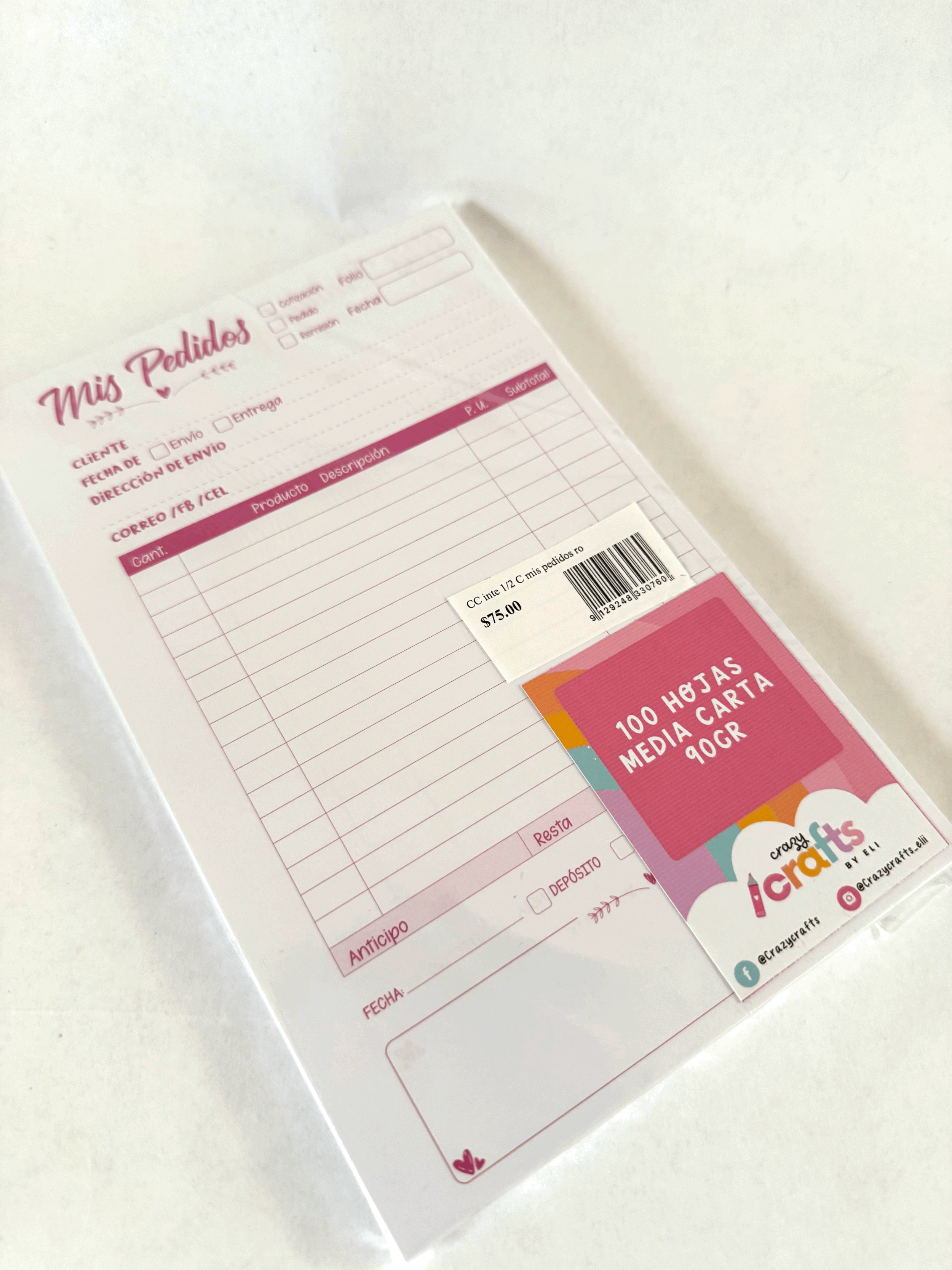 CC INTERIOR 1/2 C MIS PEDIDOS ROSA 100H 90GR