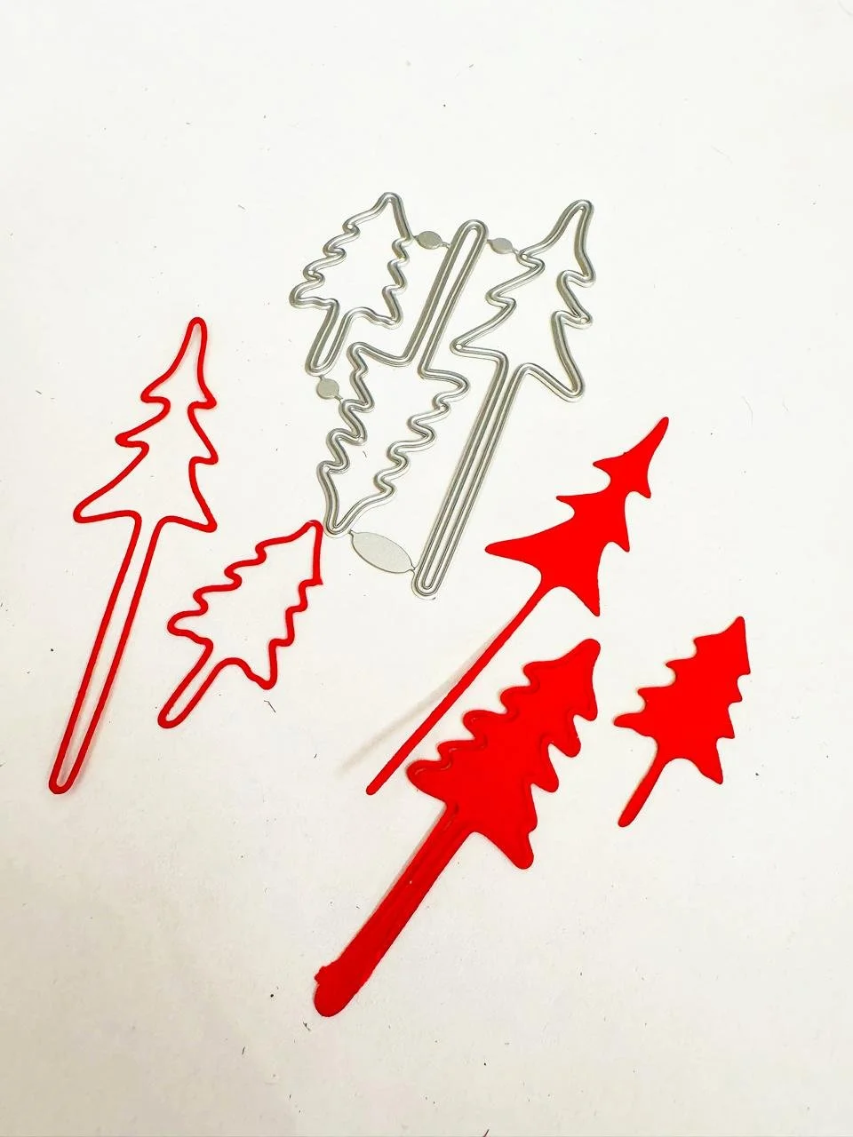 Troquel pinos de navidad delgados