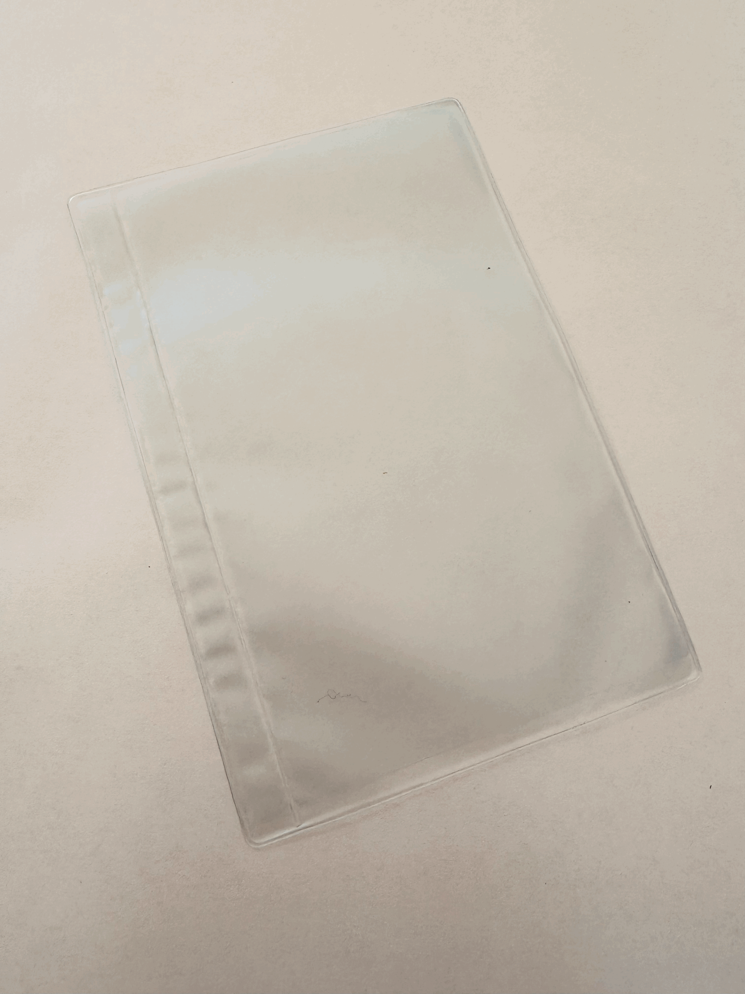 Sobre 1/2 carta platico p/agenda