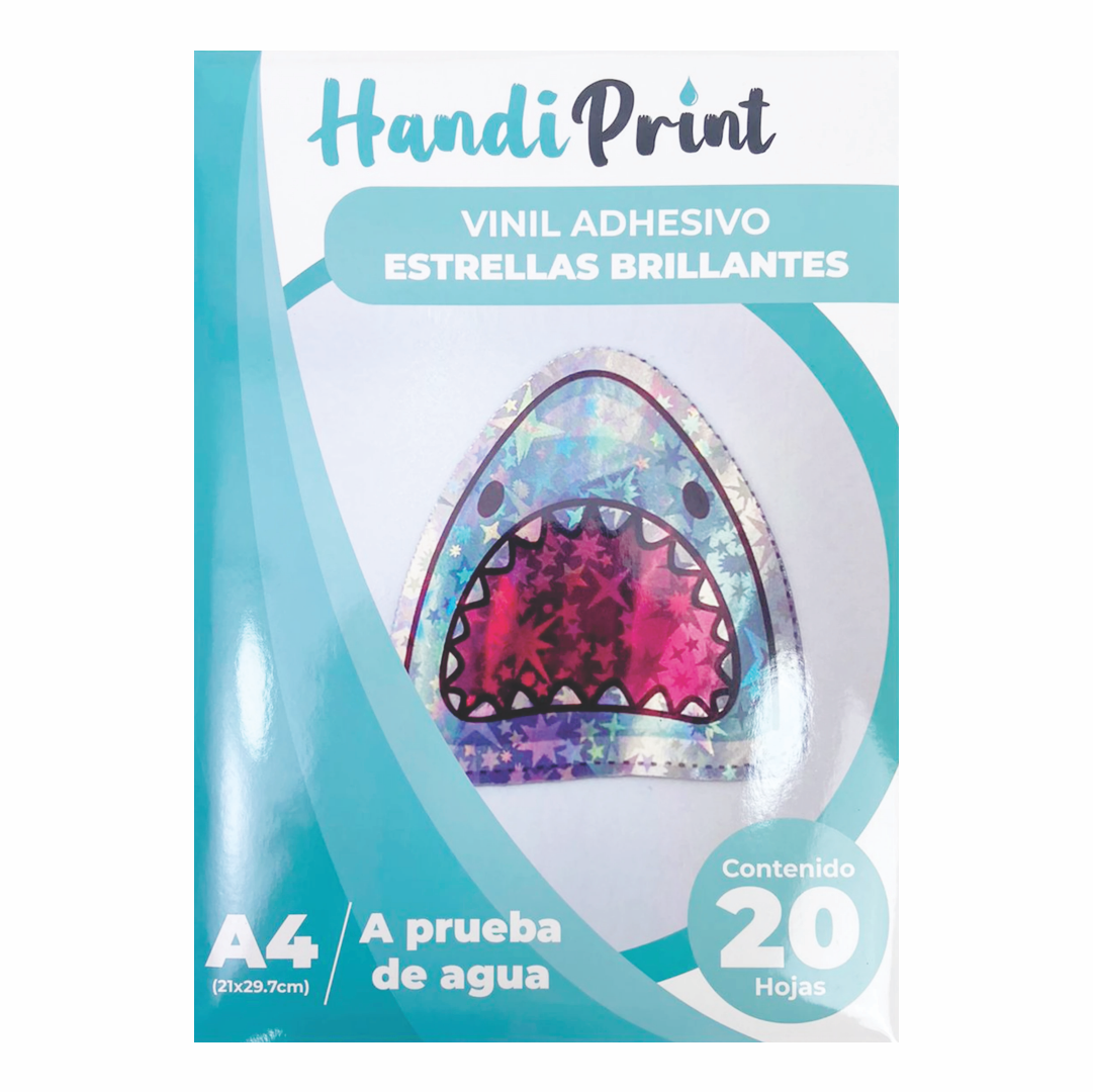 Vinil Adhesivo Estrellas brillante HP Inkjet A4