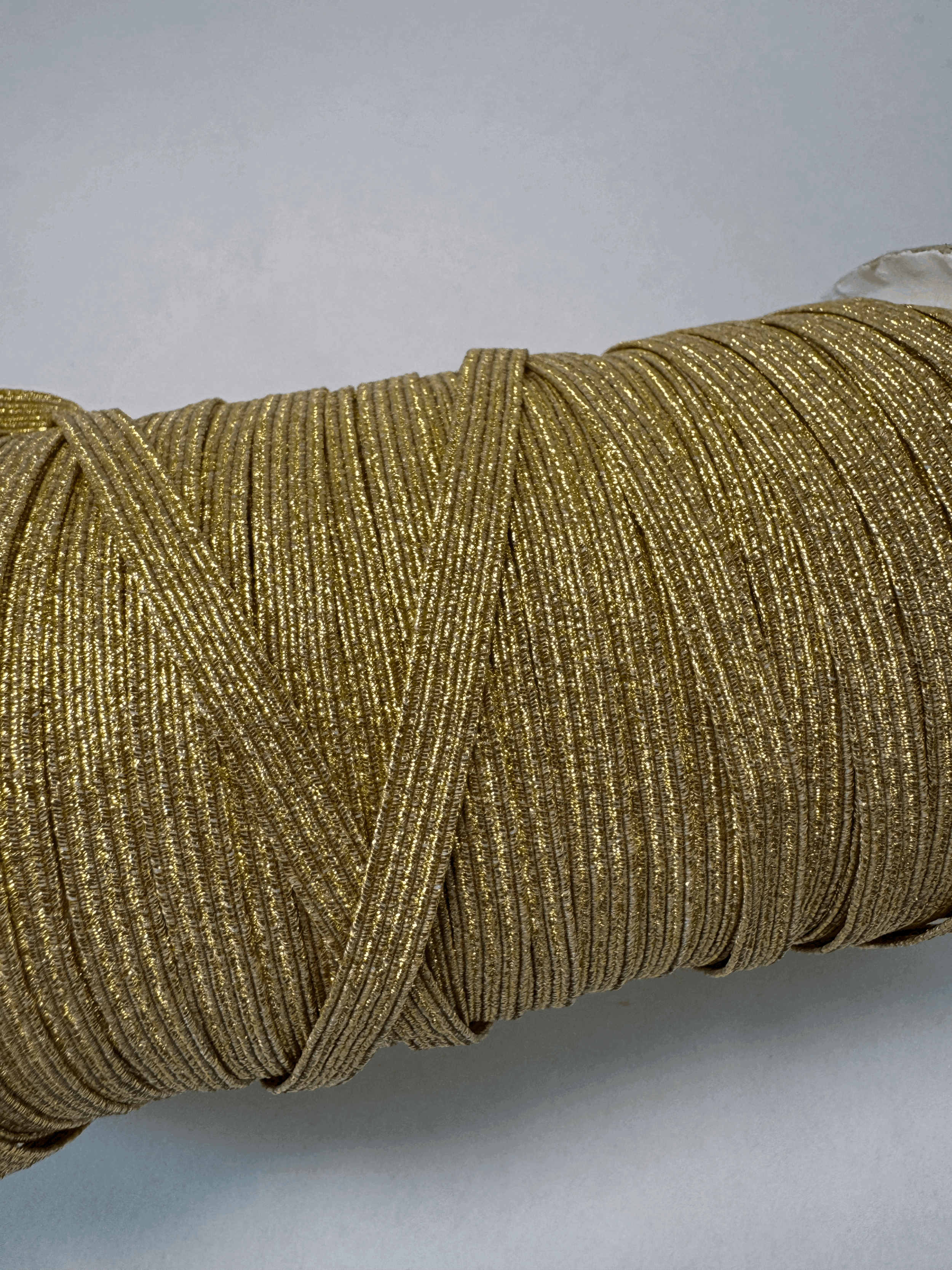 Elástico glitter dorado clásico 5mts 6mm