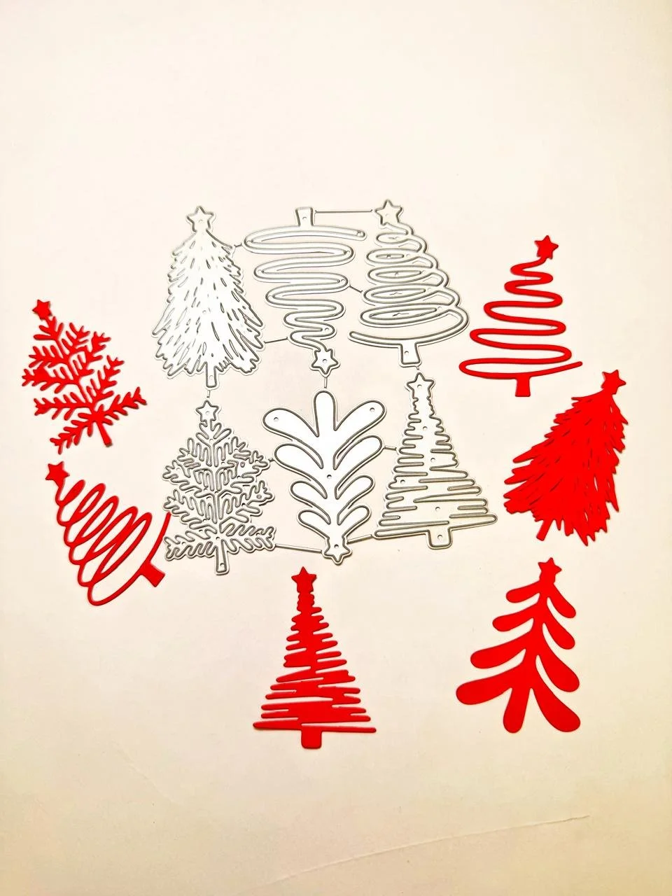 Troqueles pinos de navidad varios