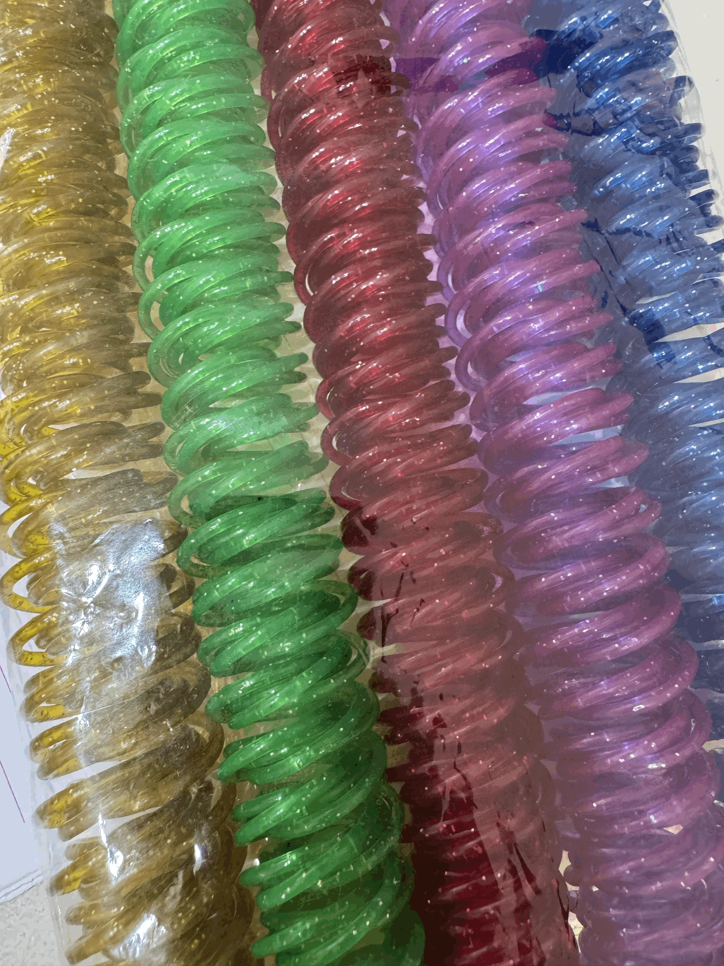 ESPIRAL GLITTER SURTIDO 2 CM 25 PZAS.