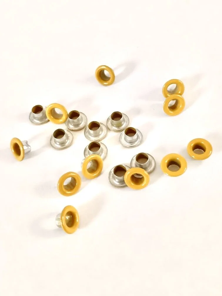 Ojillos amarillos 4mm 20 pz