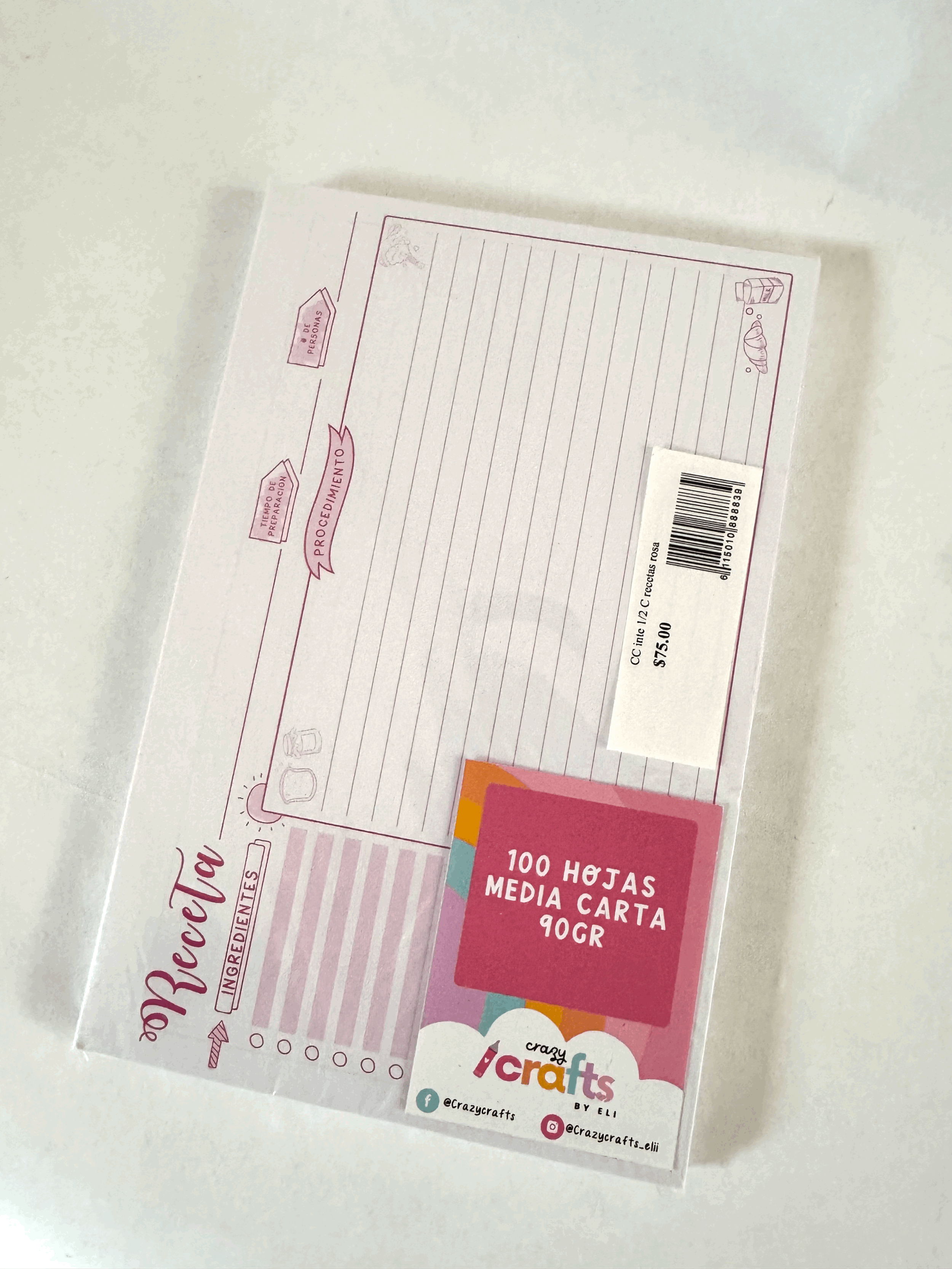 CC INTE 1/2 C RECETAS ROSA 100H 90GR