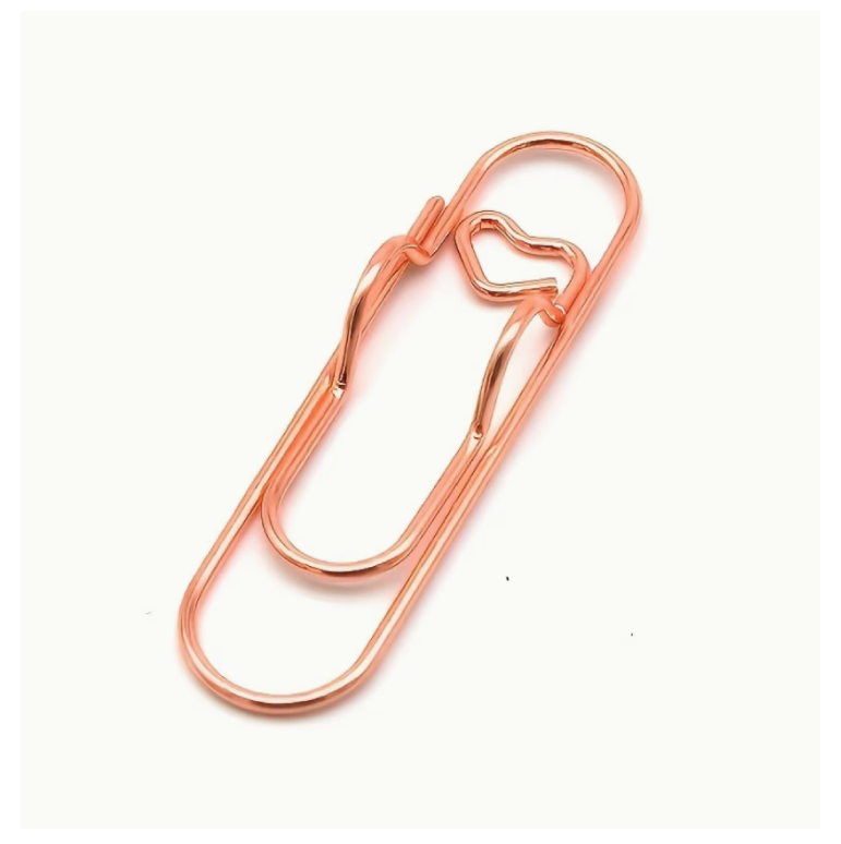 Portaplumas metal corazón rose gold