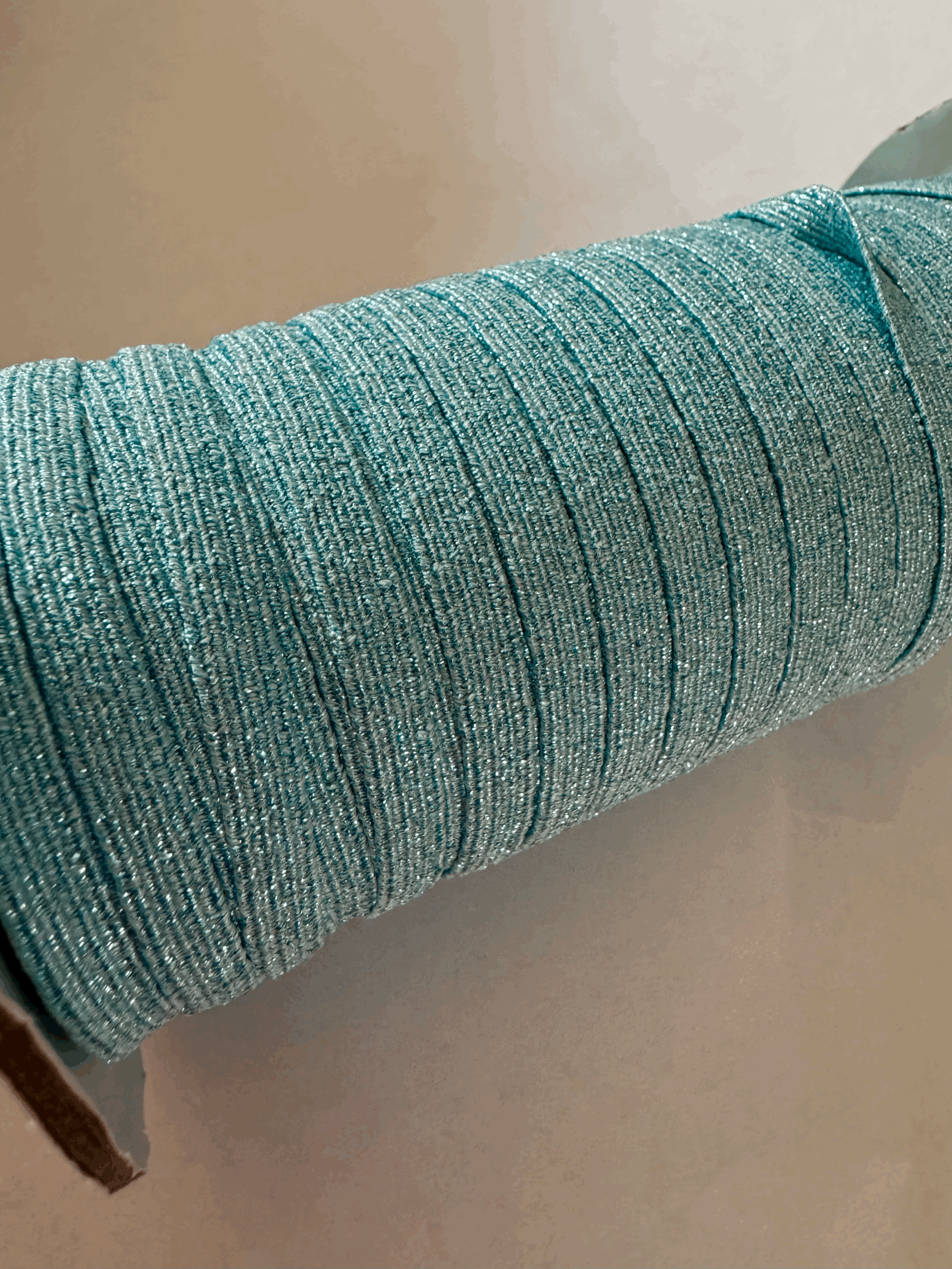 Elastico glitter azul bb 5mts 6mm