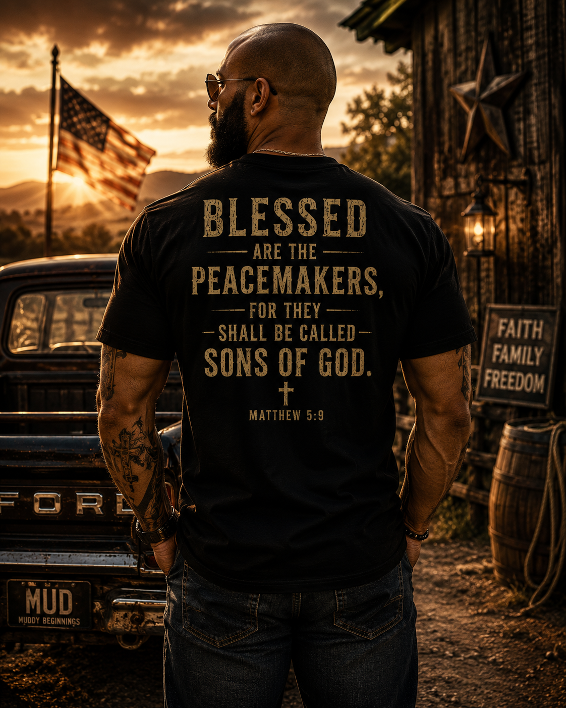 mud-muddy-beginnings-peacemakers men's fitted-graphic-tee.jpg (2).png