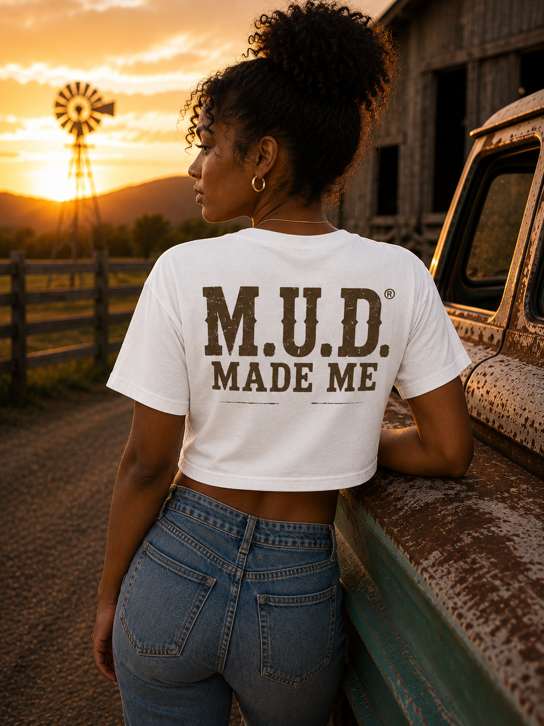 Mud Made Me | M.U.D. Graphic Women's Crop Top