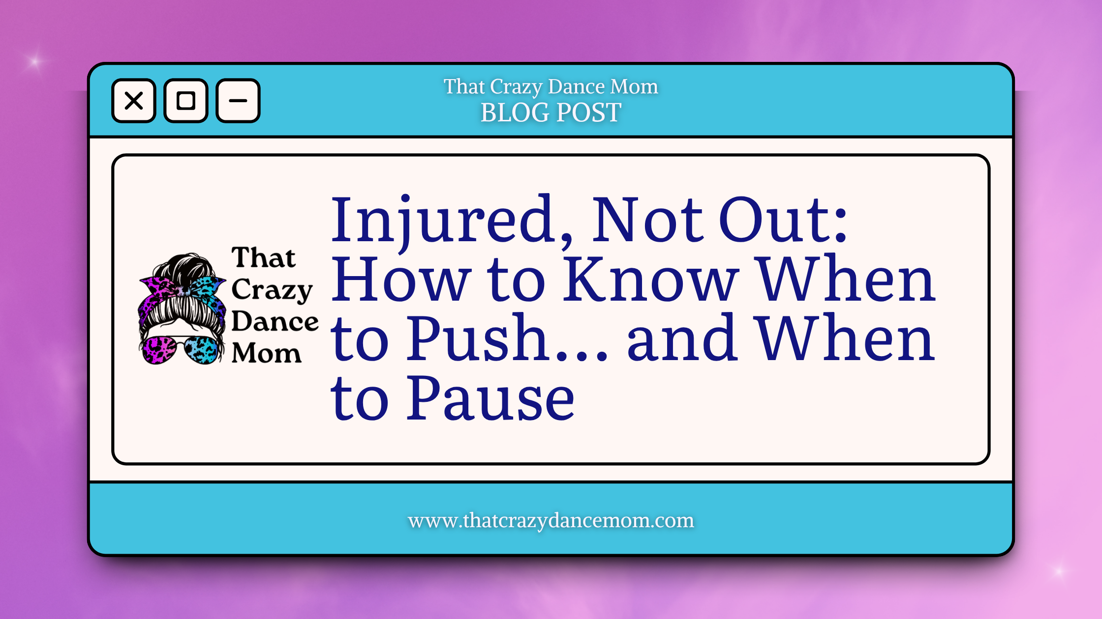 Injured, Not Out: How to Know When to Push… and When to Pause