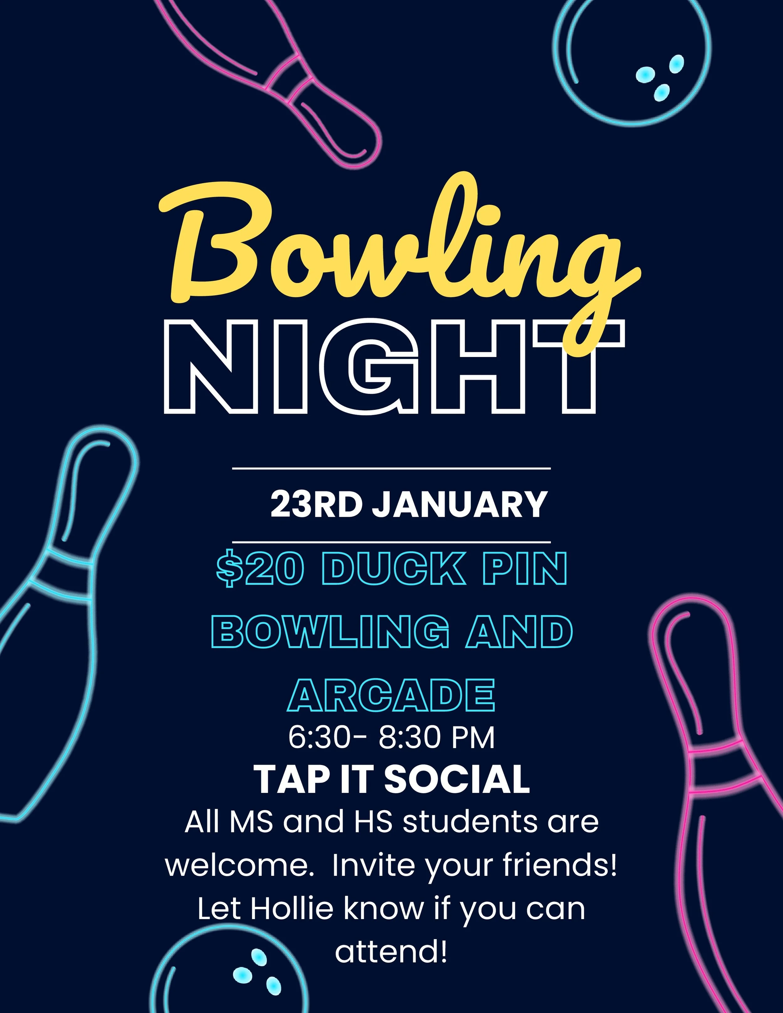 MS/HS Bowling Night