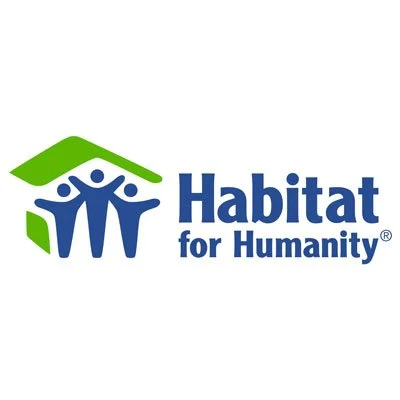 Habitat for Humanity logo with three stylized human figures and a green roof above them.