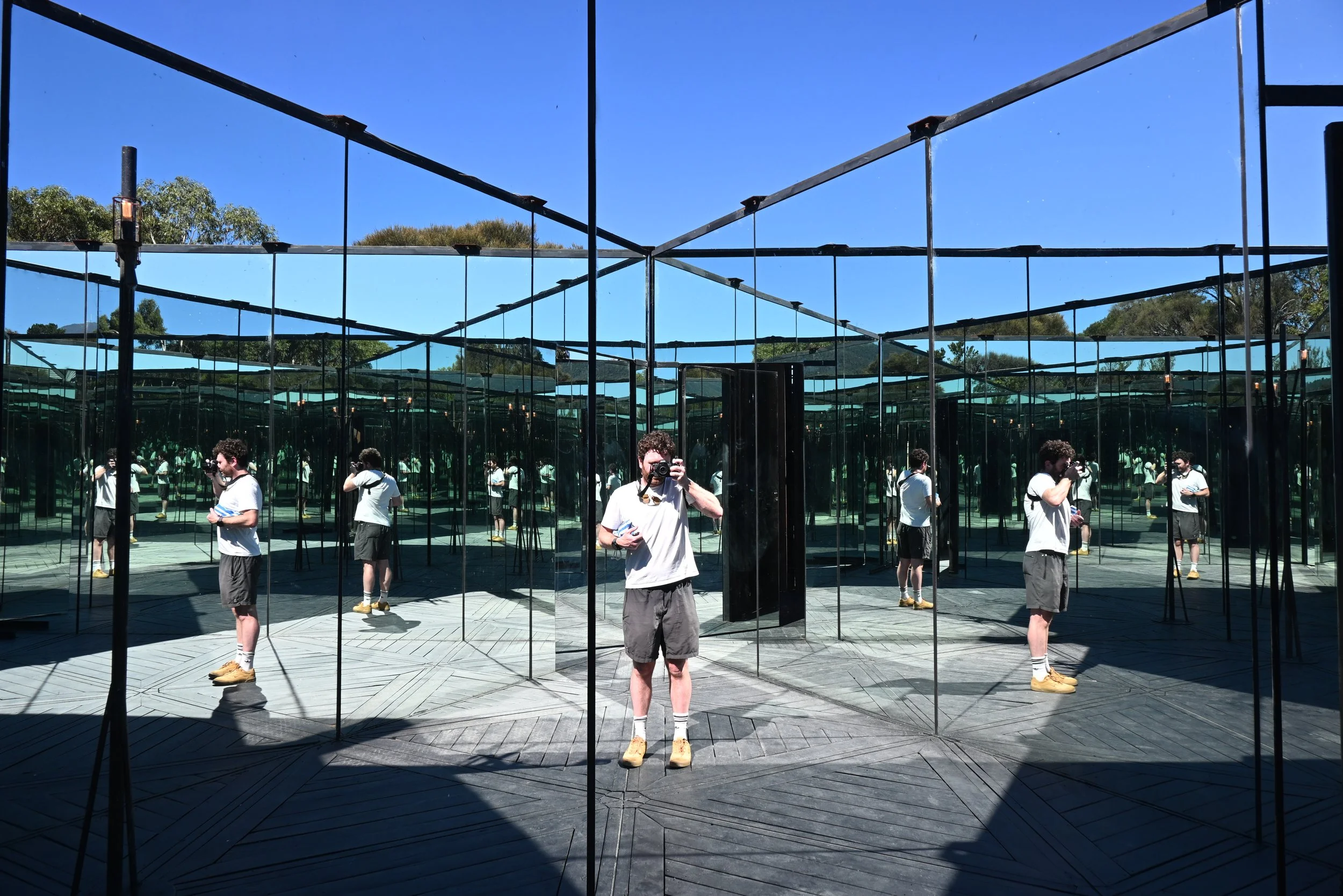 Sweltering several me's. MONA mirror maze. Feb 2026 