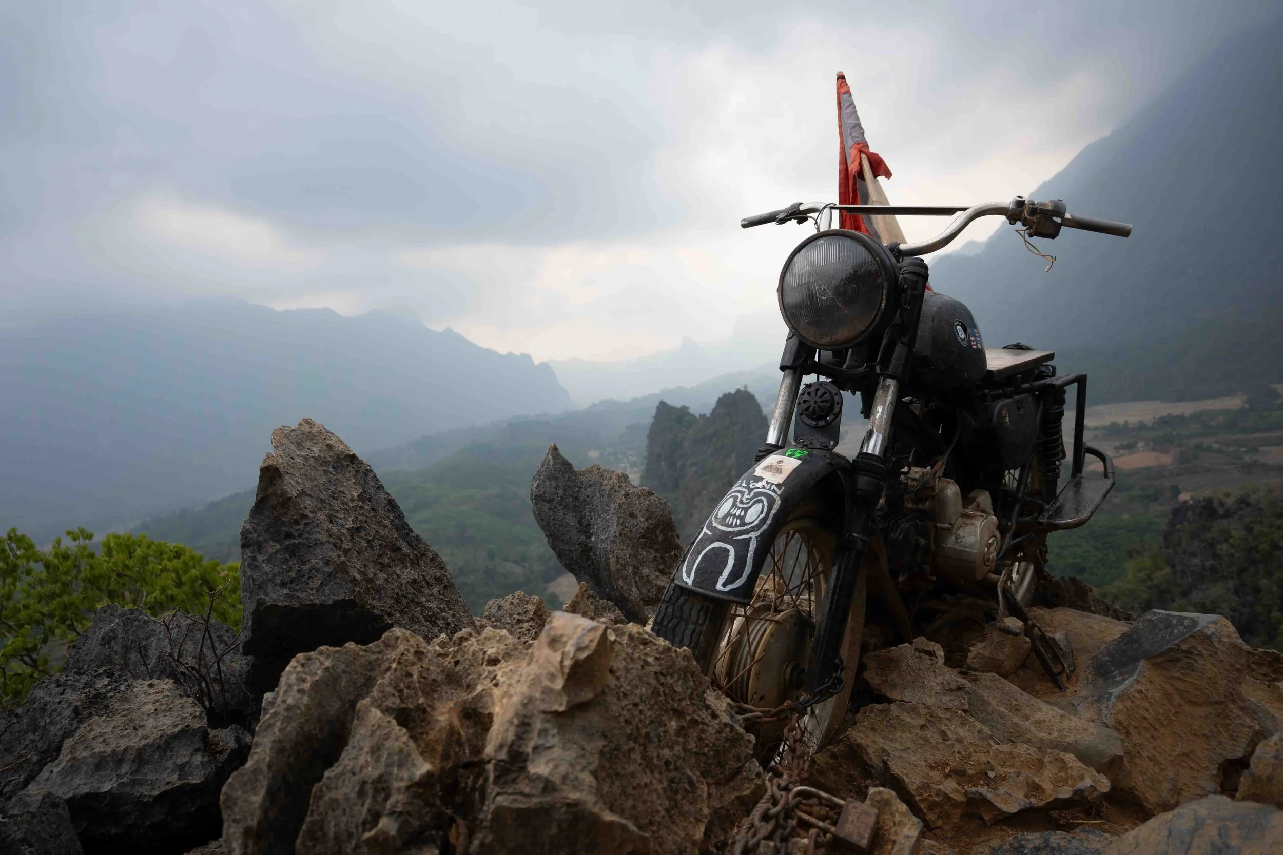 Laos, Motorbike on a mountain, 2026