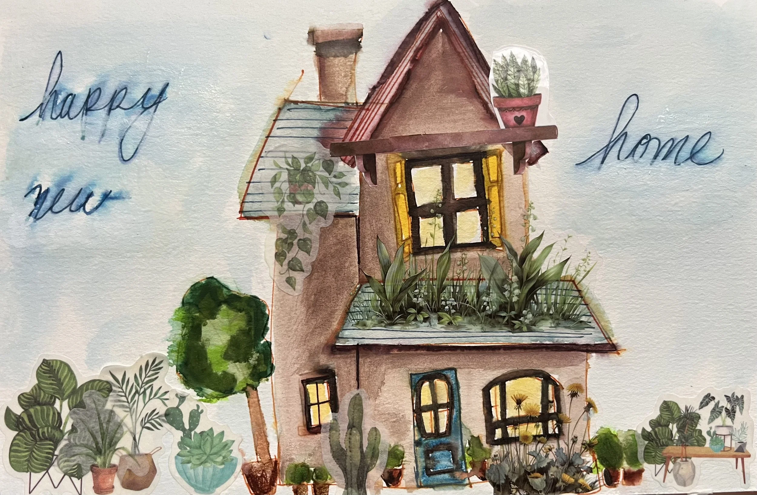 Painted house + STICKERS