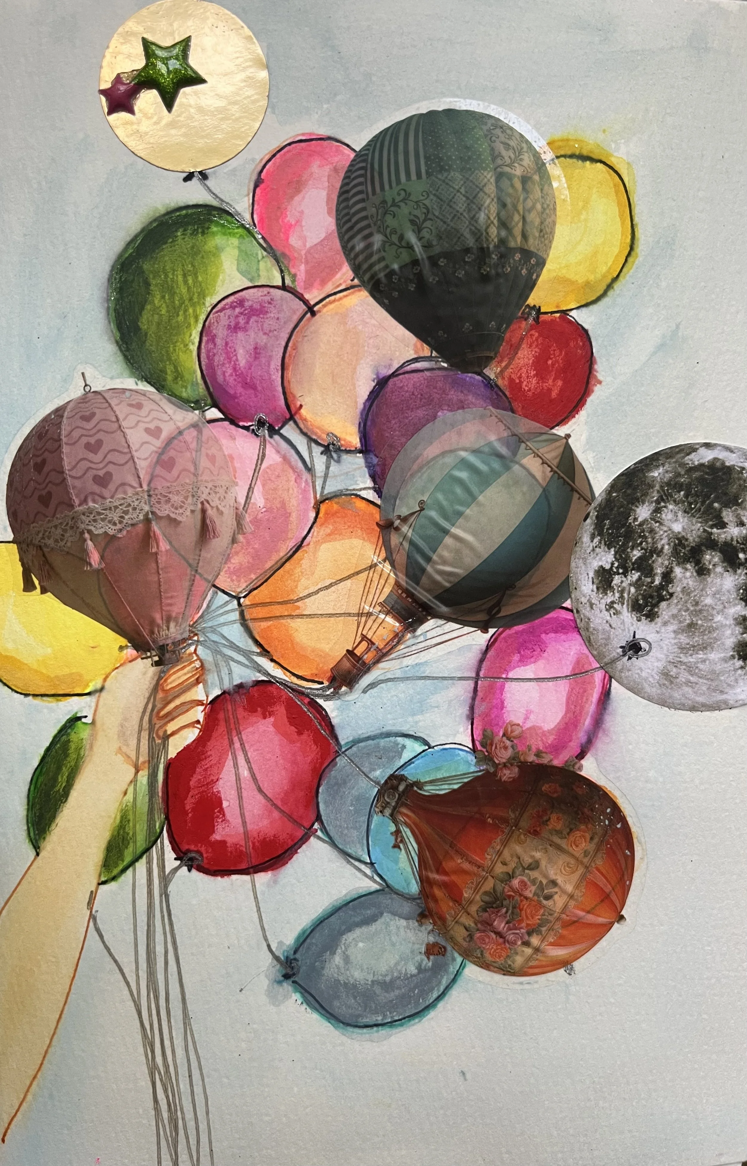 Painted balloons + STICKERS