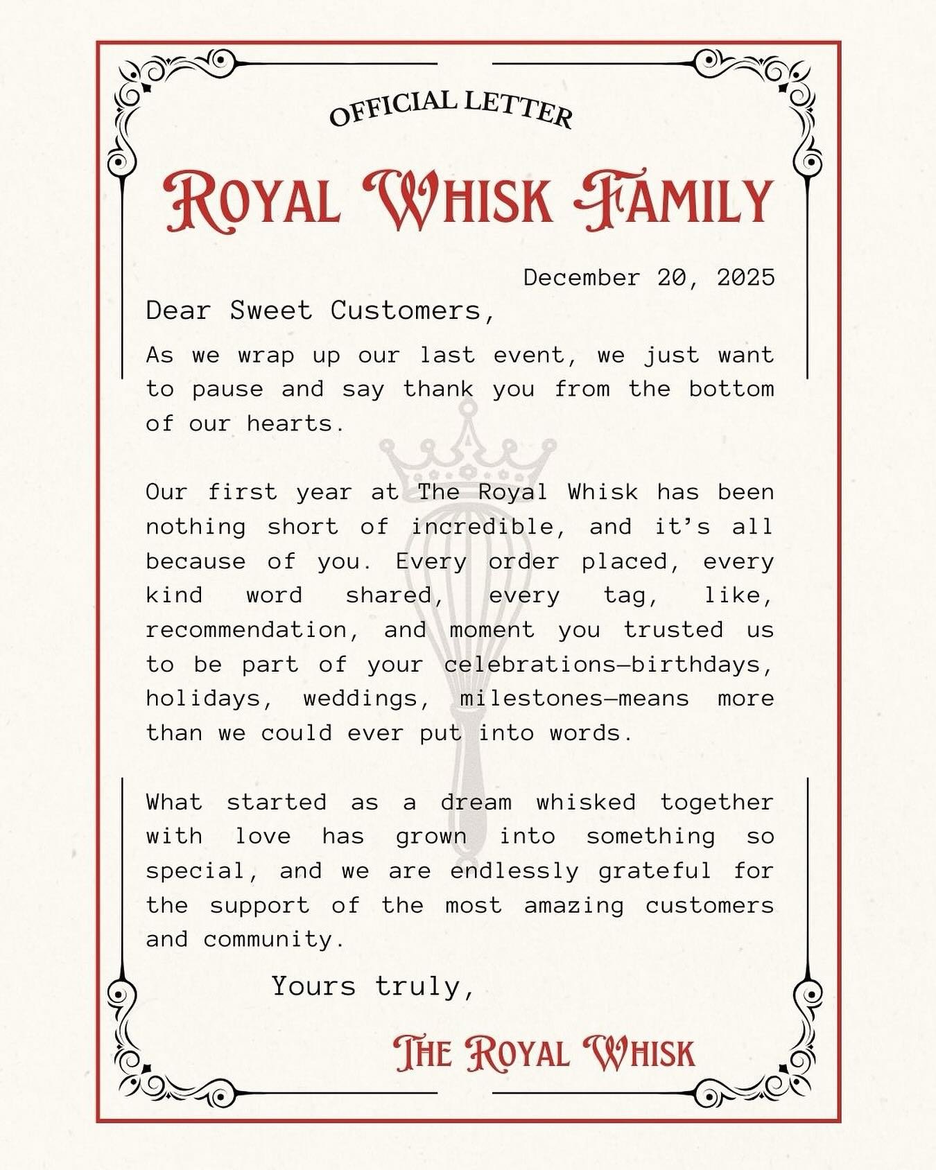 So much gratitude for this chapter ❤️ 

#theroyalwhisk #royaltyicing #sugarcookies #homebaker #blessed #thankful #grateful #blessed #overwhelmedwithgratitude