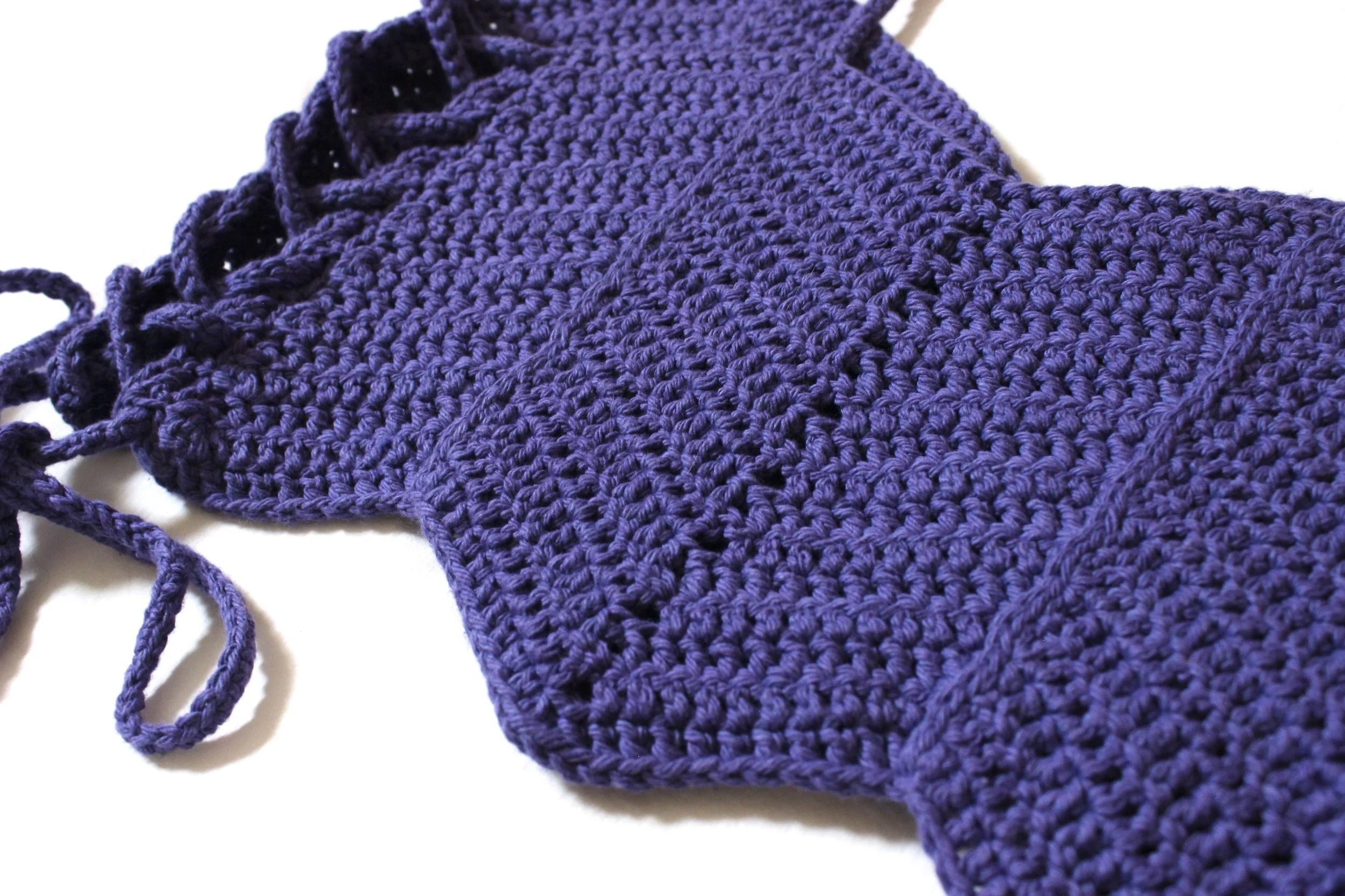 DARK PURPLE AGATE CROCHET TOP