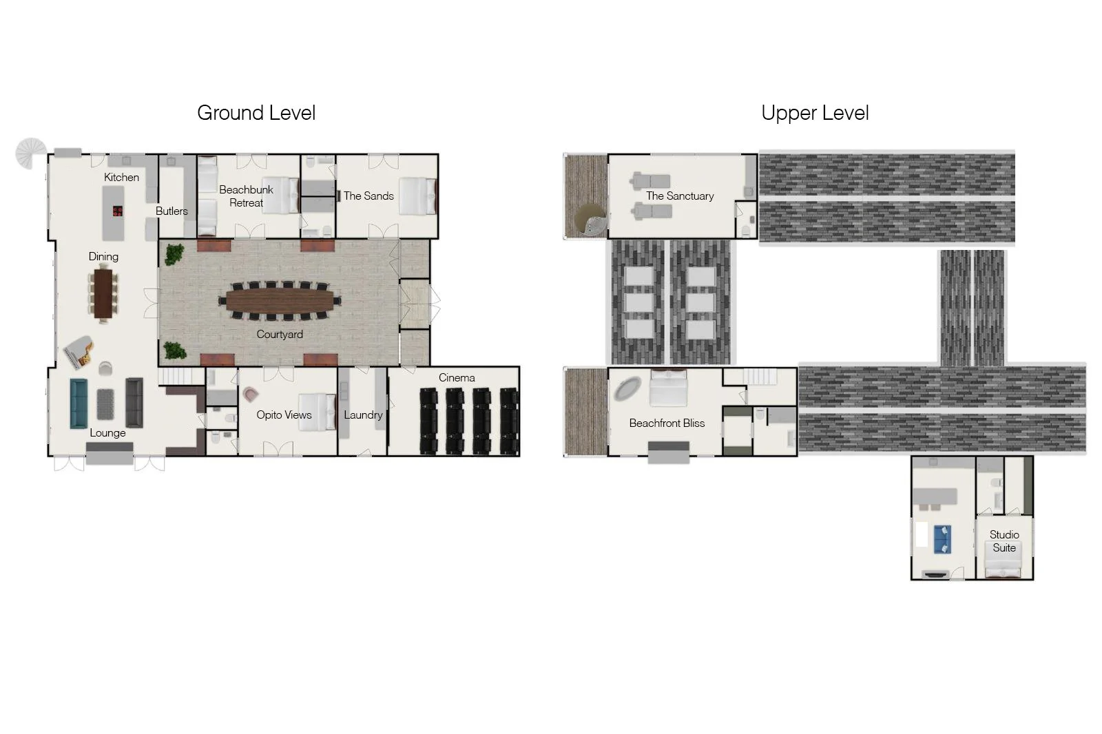 Opito Point Lodge - Floor layouts