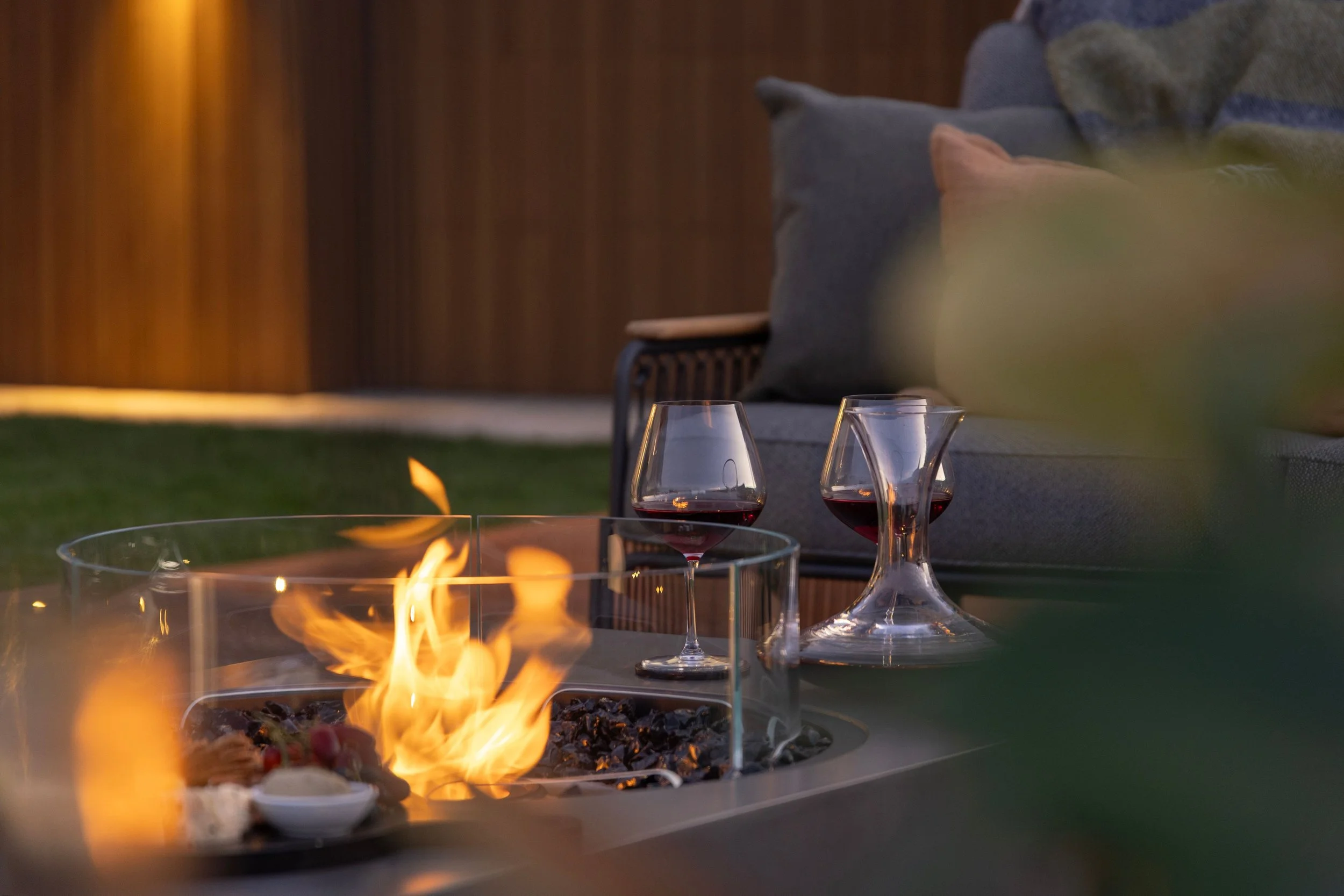 Outdoor Fire and Dining at Opito Point Lodge - Luxury Accommodation in Coromandel, New Zealand