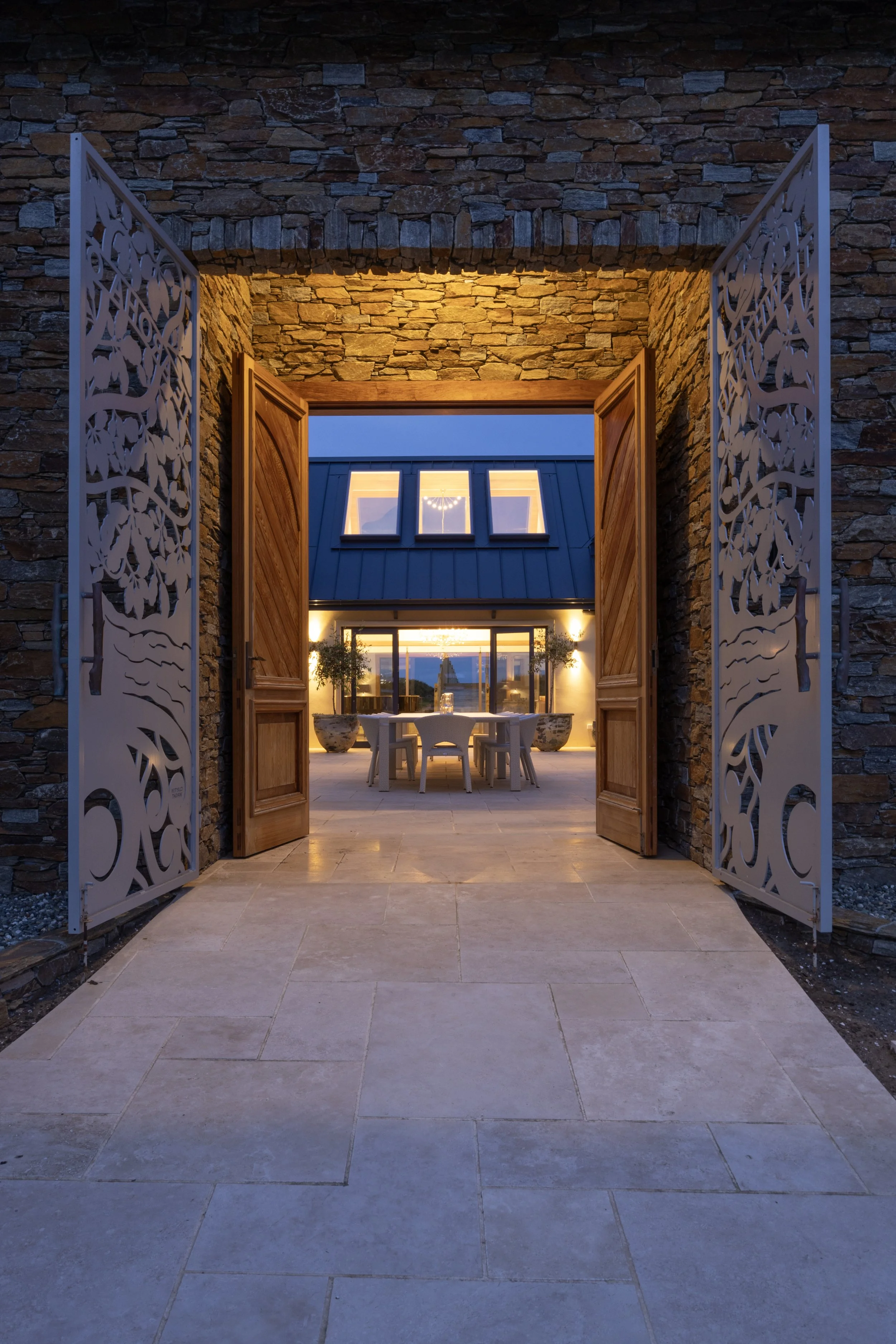 Entrance to Opito Point Lodge - Luxury Accommodation in Coromandel, New Zealand