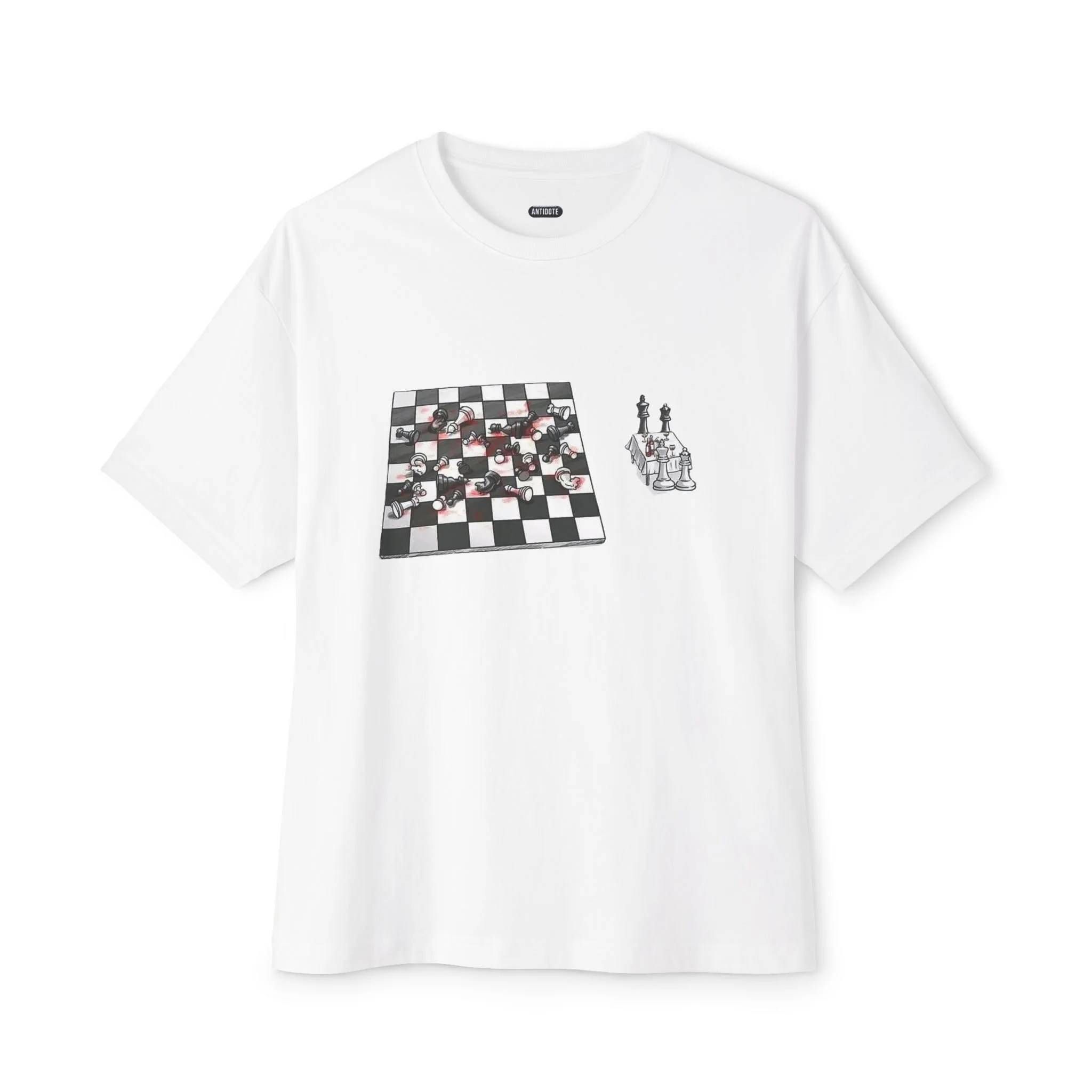 "CHESS" Oversized Boxy Tee